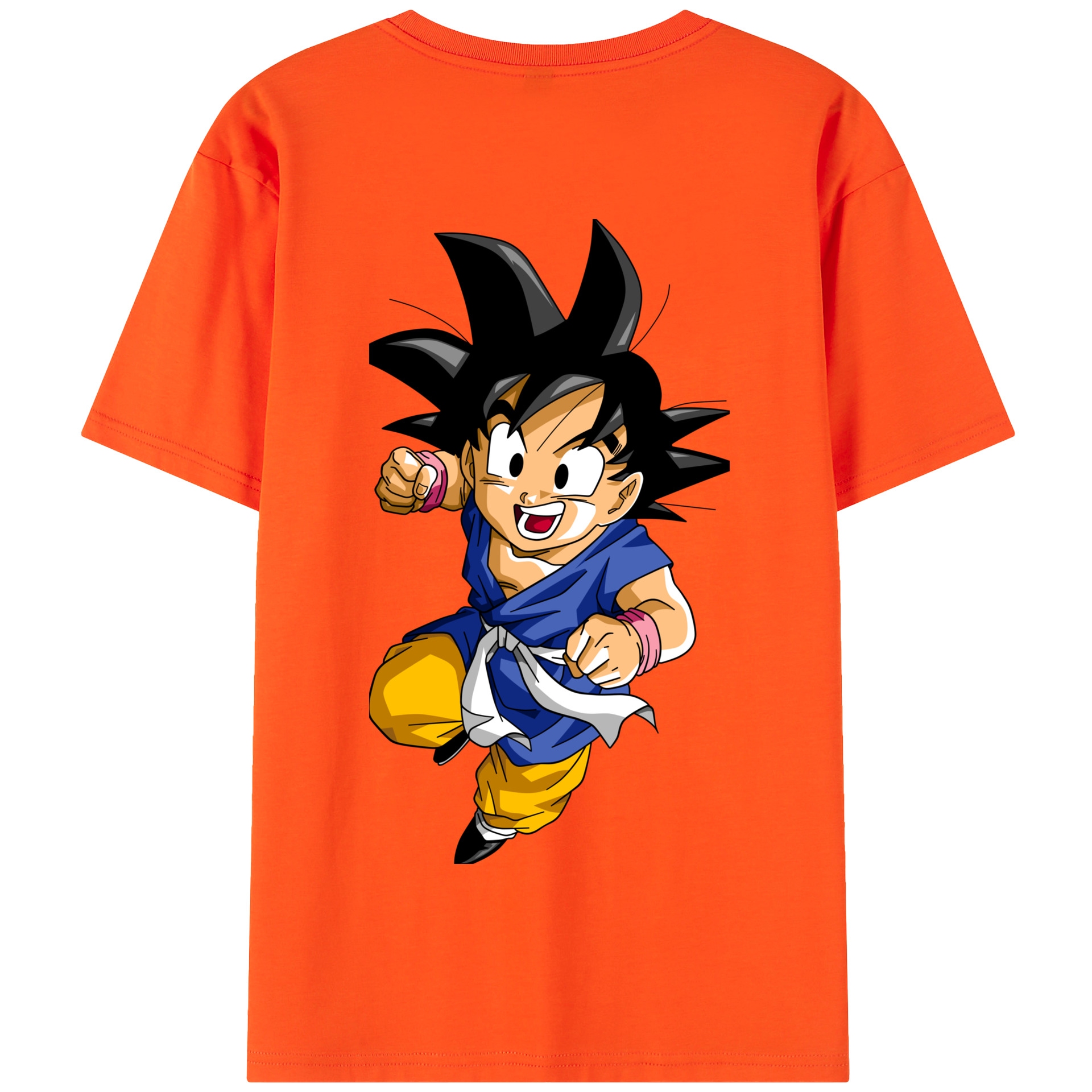 （画像用） ドラゴンボール 孫悟天 そん ごてん DRAGON BALL Son Goten 綿100％半袖Tシャツ（背面プリント）