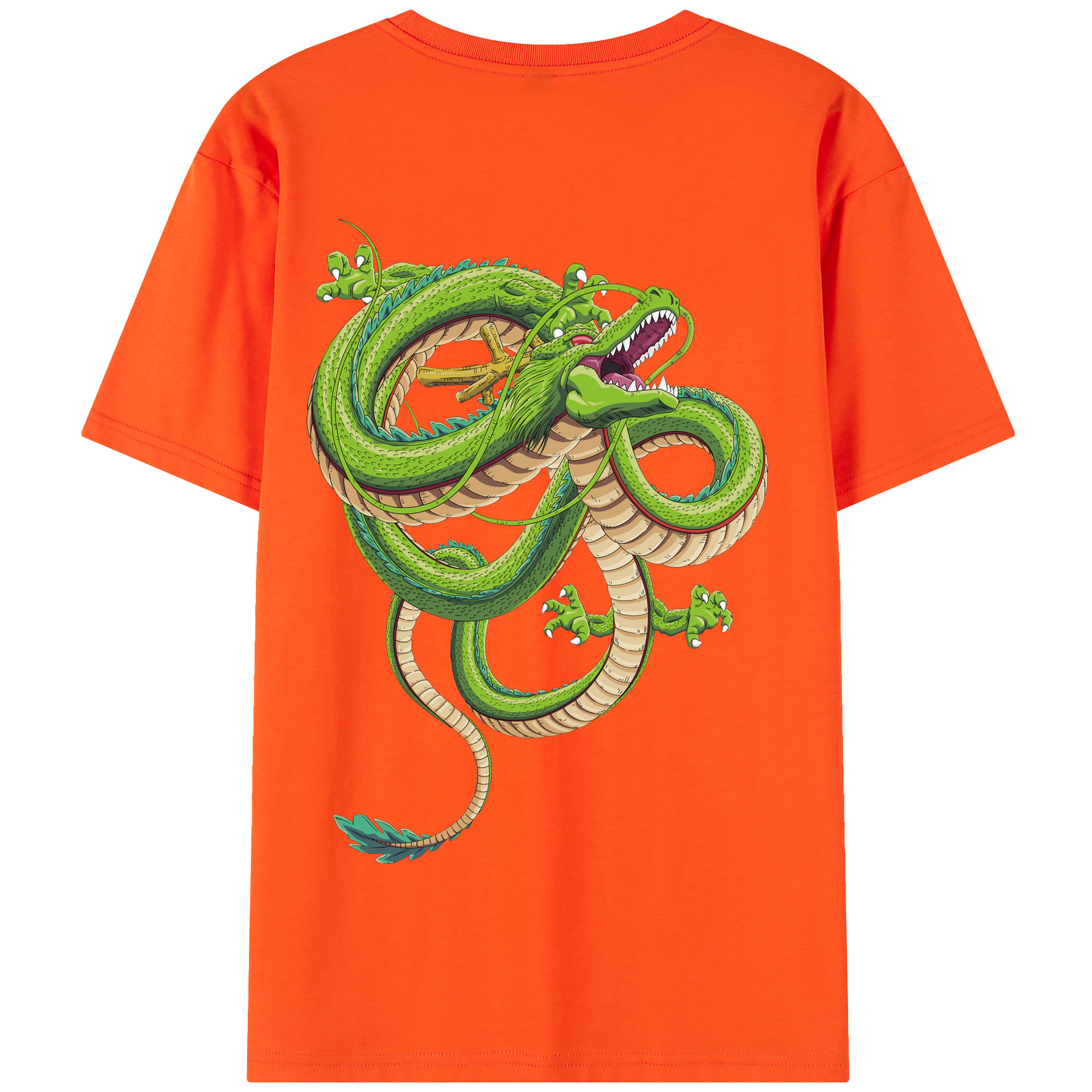 （画像用） ドラゴンボール 神龍 シェンロン DRAGON BALL Shenron 綿100％半袖Tシャツ（背面プリント）