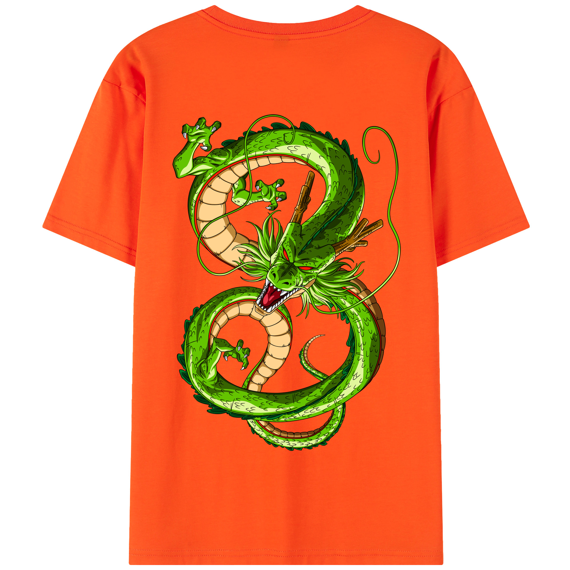 （画像用） ドラゴンボール 神龍 シェンロン DRAGON BALL Shenron 綿100％半袖Tシャツ（背面プリント）