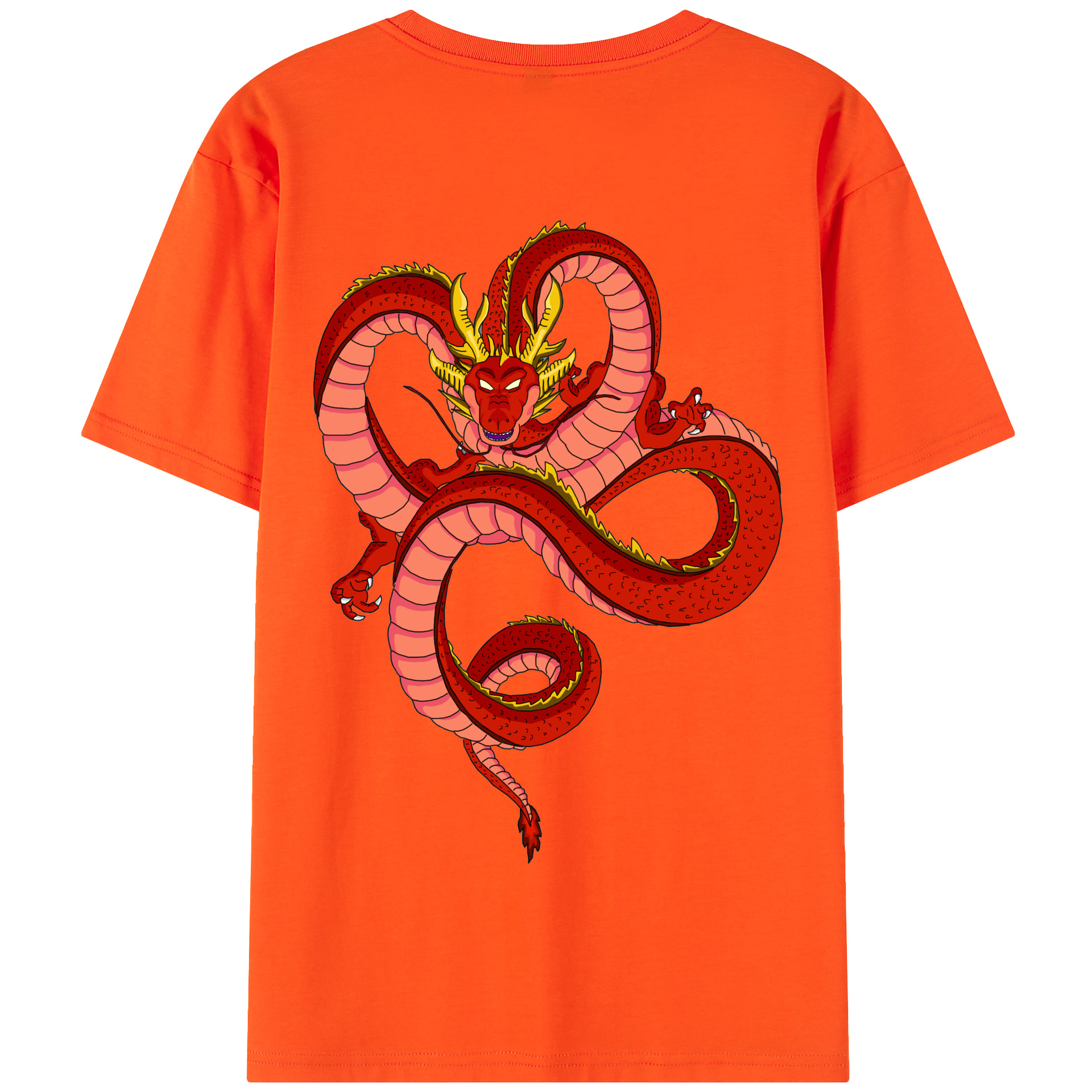 （画像用） ドラゴンボール 神龍 シェンロン DRAGON BALL Shenron 綿100％半袖Tシャツ（背面プリント）