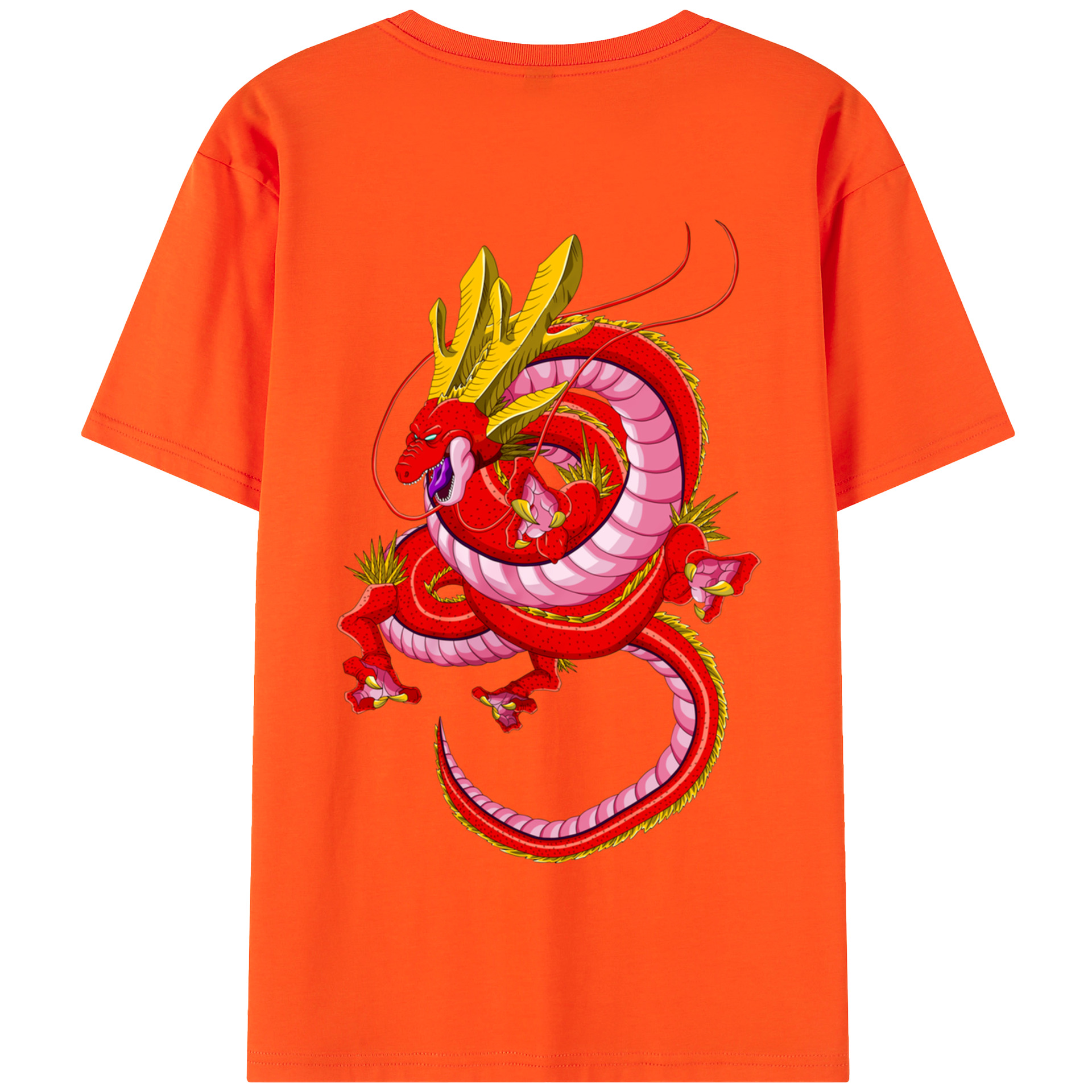 （画像用） ドラゴンボール 神龍 シェンロン DRAGON BALL Shenron 綿100％半袖Tシャツ（背面プリント）