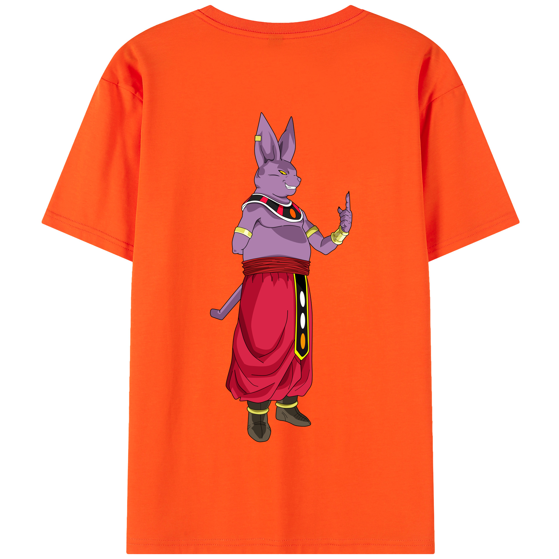 （画像用） ドラゴンボール シャンパ DRAGON BALL Champa 綿100％半袖Tシャツ（背面プリント）
