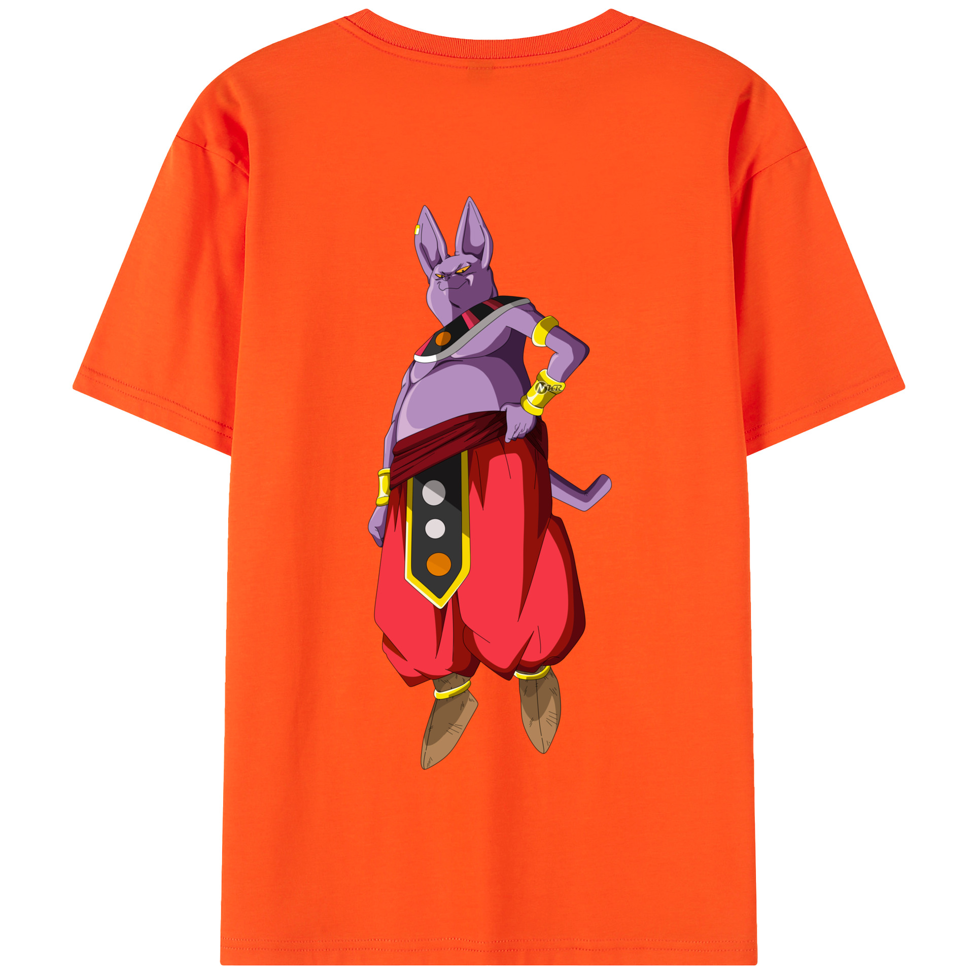 （画像用） ドラゴンボール シャンパ DRAGON BALL Champa 綿100％半袖Tシャツ（背面プリント）