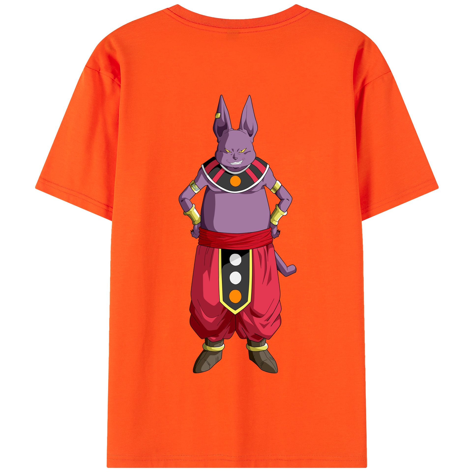 （画像用） ドラゴンボール シャンパ DRAGON BALL Champa 綿100％半袖Tシャツ（背面プリント）