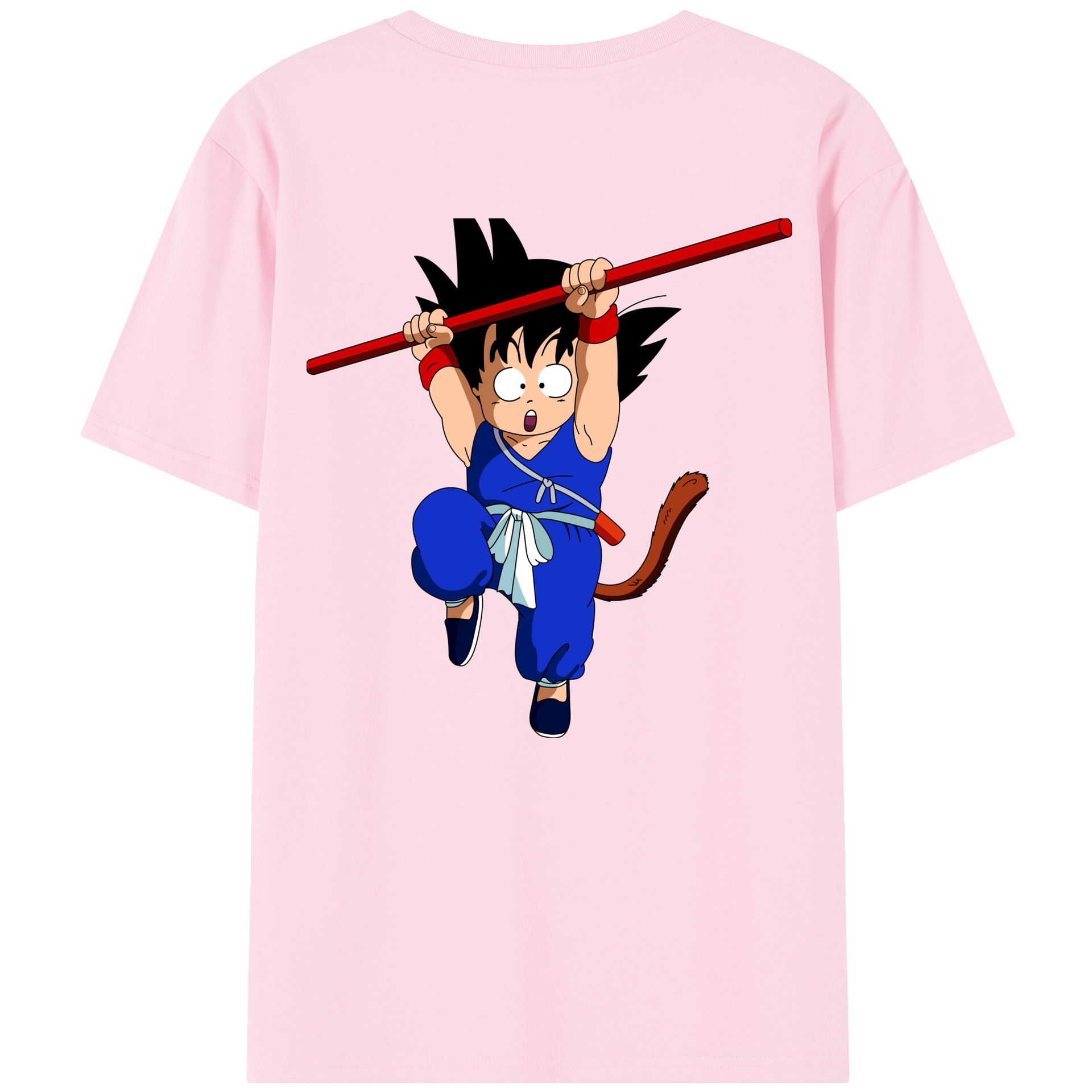 （画像用） ドラゴンボール 孫悟空（そん ごくう）Son Goku カカロット DRAGON BALL Kakarotto 綿100％半袖Tシャツ（背面プリント）