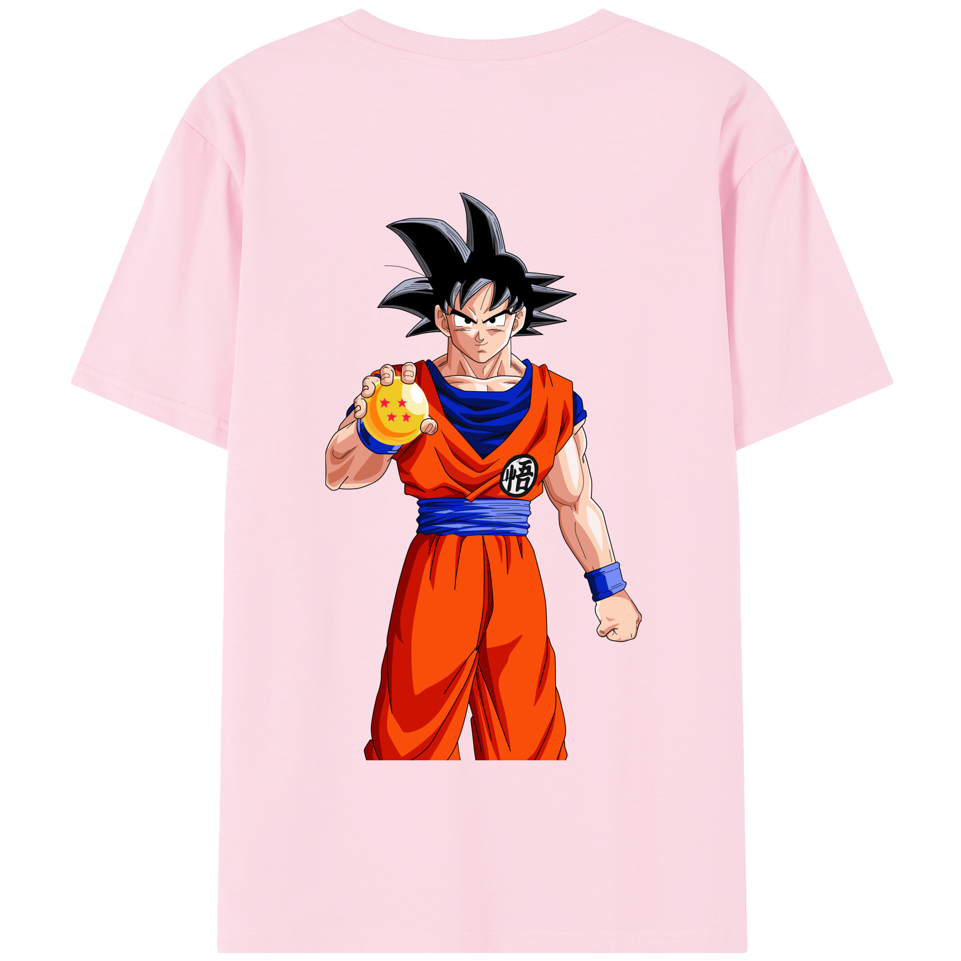 （画像用） ドラゴンボール 孫悟空（そん ごくう）Son Goku カカロット DRAGON BALL Kakarotto 綿100％半袖Tシャツ（背面プリント）