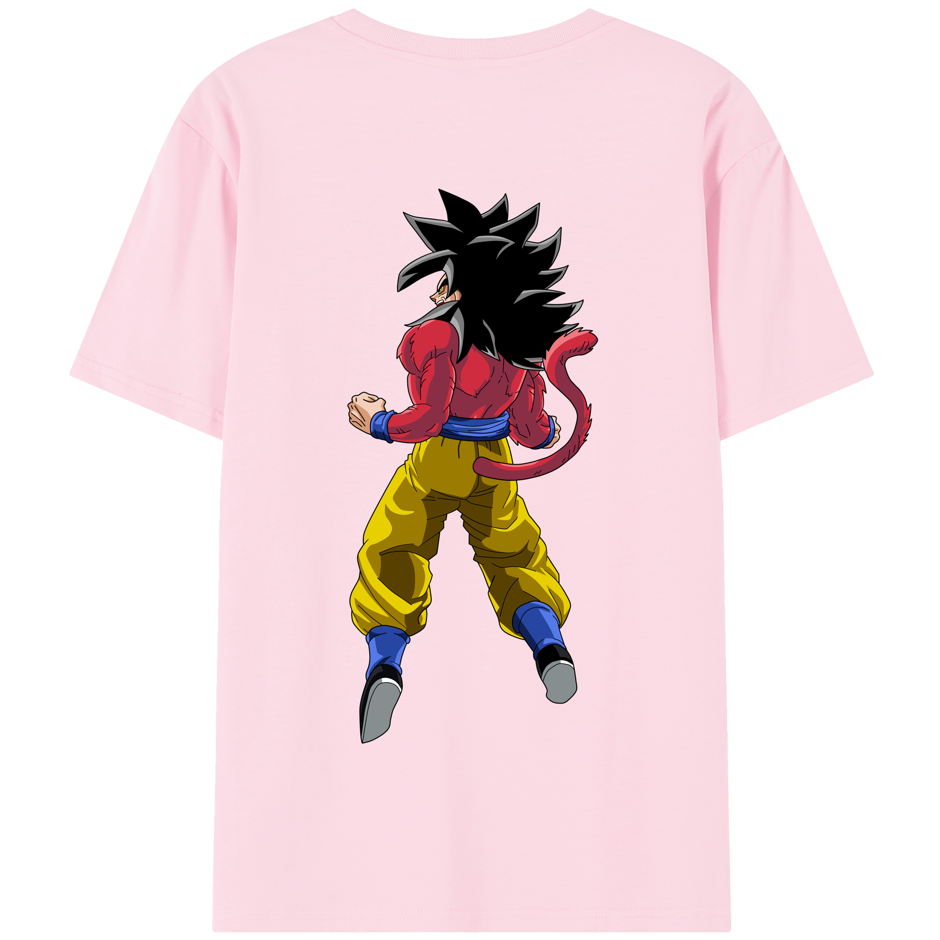 （画像用） ドラゴンボール 孫悟空（そん ごくう）Son Goku カカロット DRAGON BALL Kakarotto 綿100％半袖Tシャツ（背面プリント）