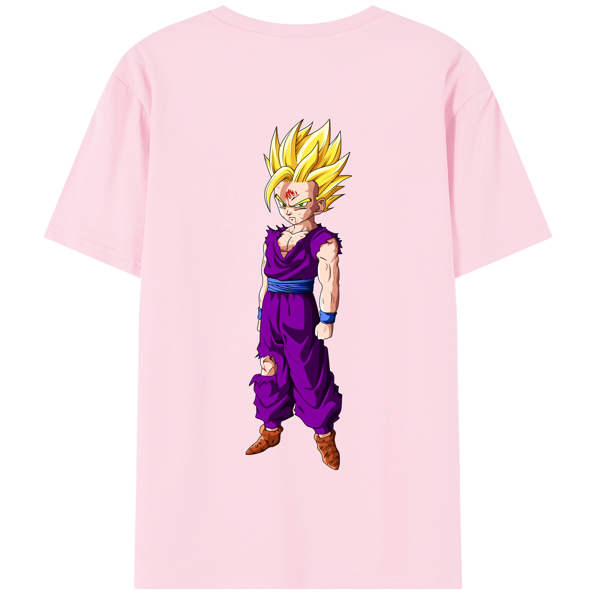 （画像用） ドラゴンボール 孫 悟飯（そんごはん）DRAGON BALL Son Gohan 綿100％半袖Tシャツ（背面プリント）