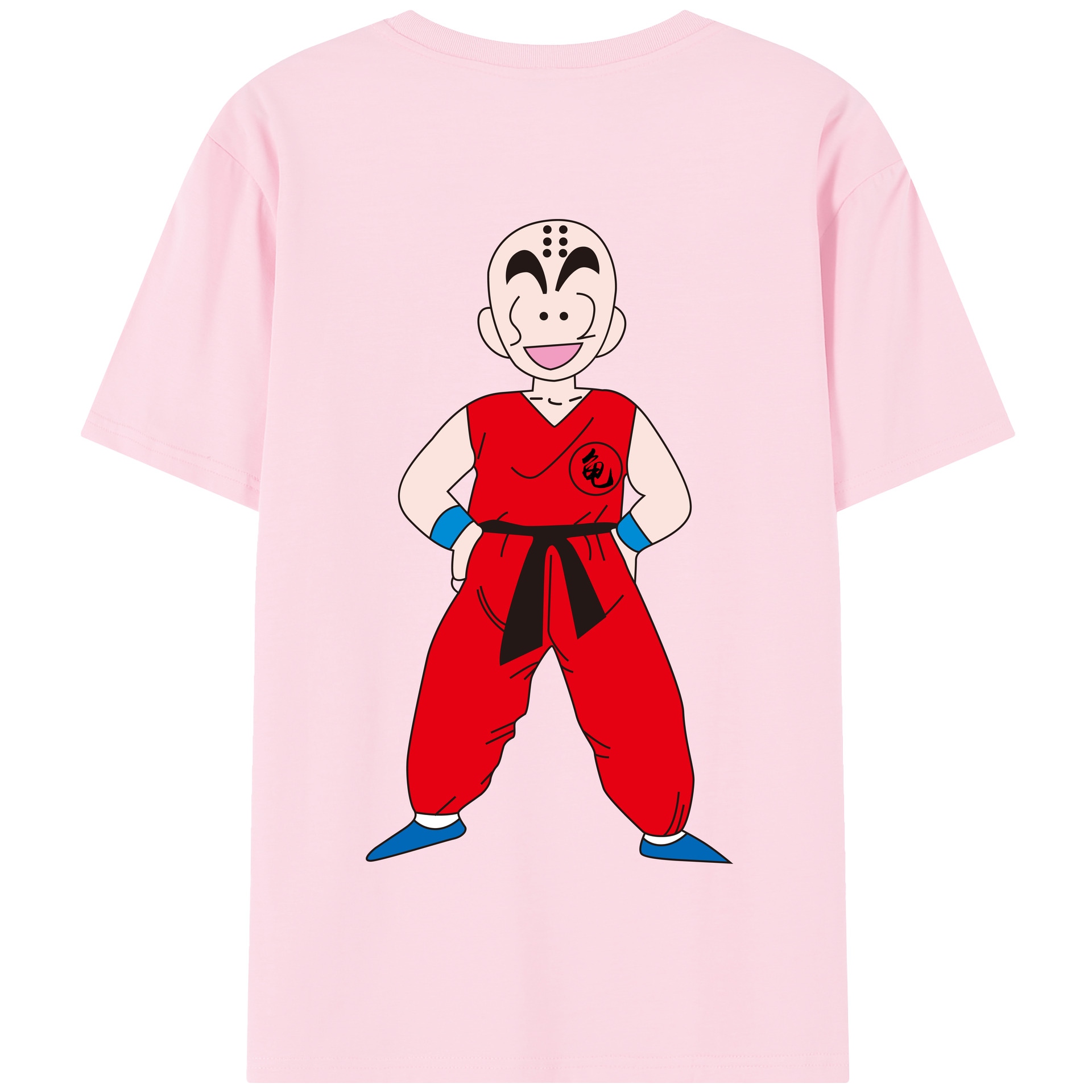 （画像用） ドラゴンボール クリリン DRAGON BALL krillin 綿100％半袖Tシャツ（背面プリント）