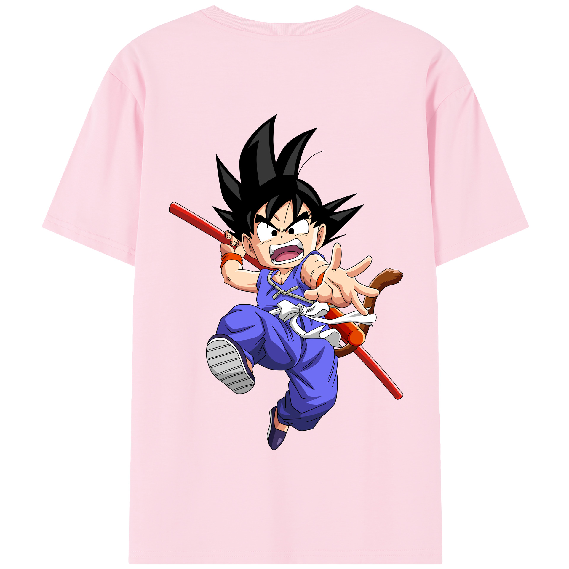 （画像用） ドラゴンボール 孫悟空（そん ごくう）Son Goku カカロット DRAGON BALL Kakarotto 綿100％半袖Tシャツ（背面プリント）