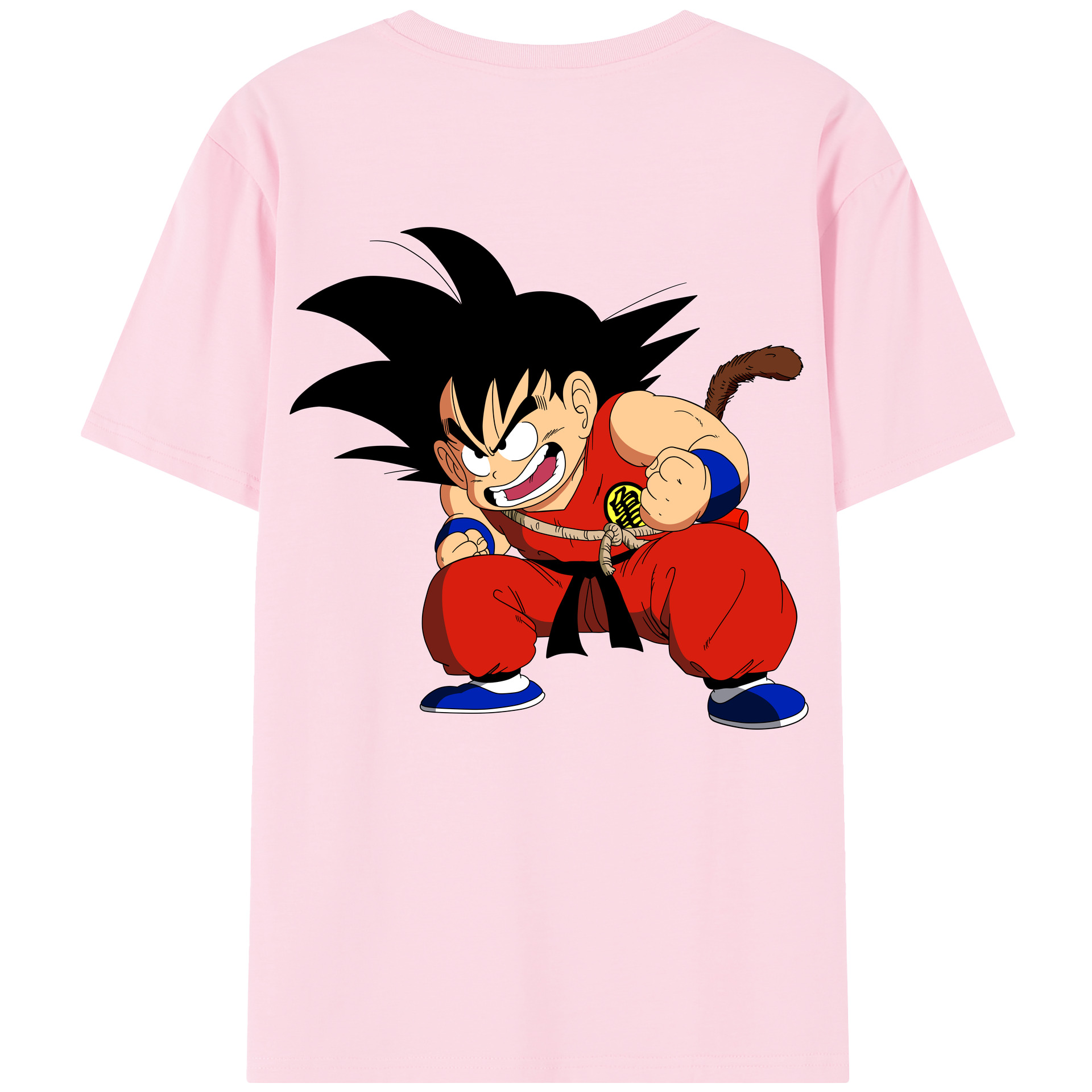 （画像用） ドラゴンボール 孫悟空（そん ごくう）Son Goku カカロット DRAGON BALL Kakarotto 綿100％半袖Tシャツ（背面プリント）