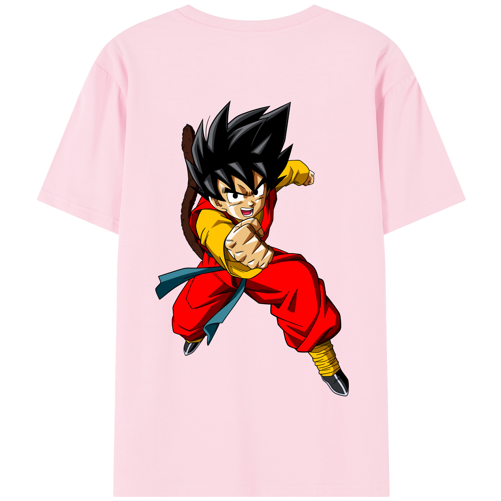 （画像用） ドラゴンボール 孫悟空（そん ごくう）Son Goku カカロット DRAGON BALL Kakarotto 綿100％半袖Tシャツ（背面プリント）