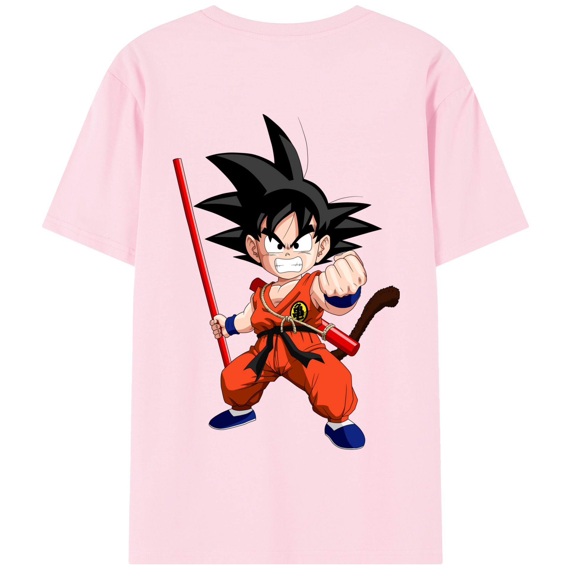 （画像用） ドラゴンボール 孫悟空（そん ごくう）Son Goku カカロット DRAGON BALL Kakarotto 綿100％半袖Tシャツ（背面プリント）