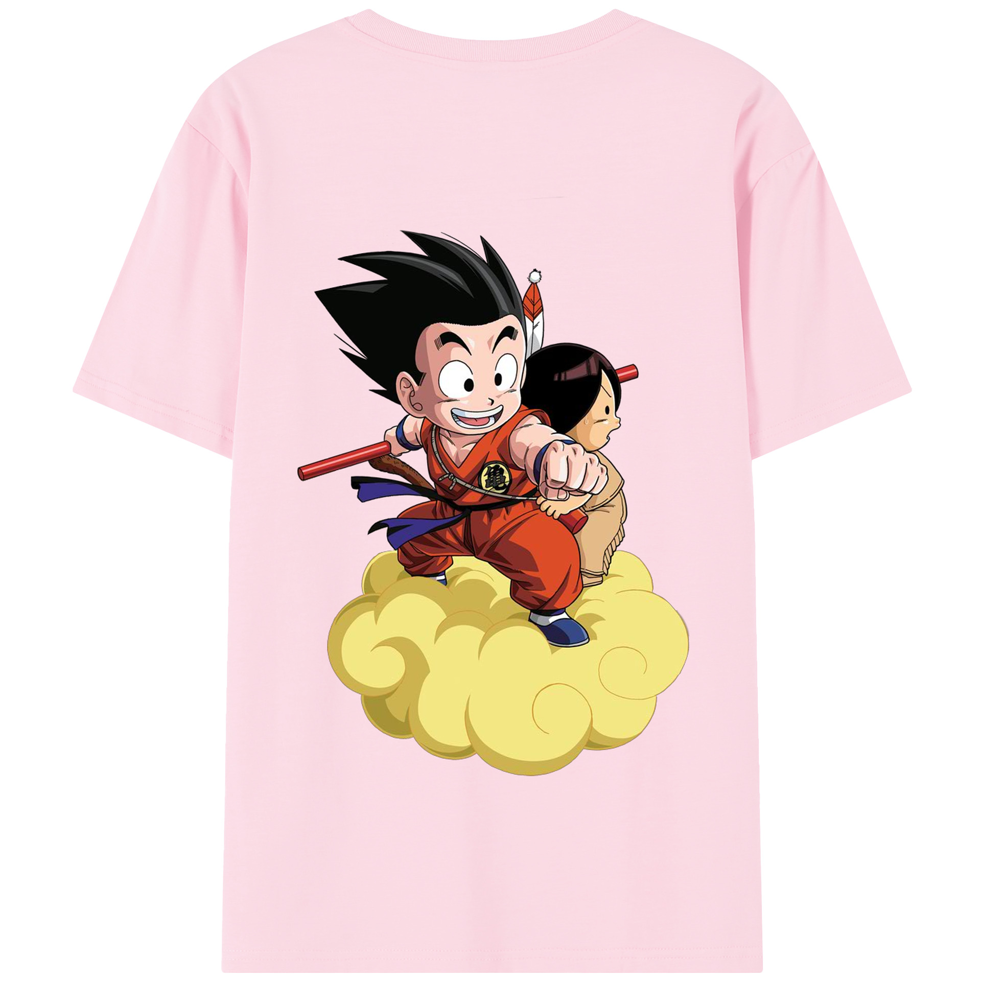 （画像用） ドラゴンボール 孫悟空（そん ごくう）Son Goku カカロット DRAGON BALL Kakarotto 綿100％半袖Tシャツ（背面プリント）