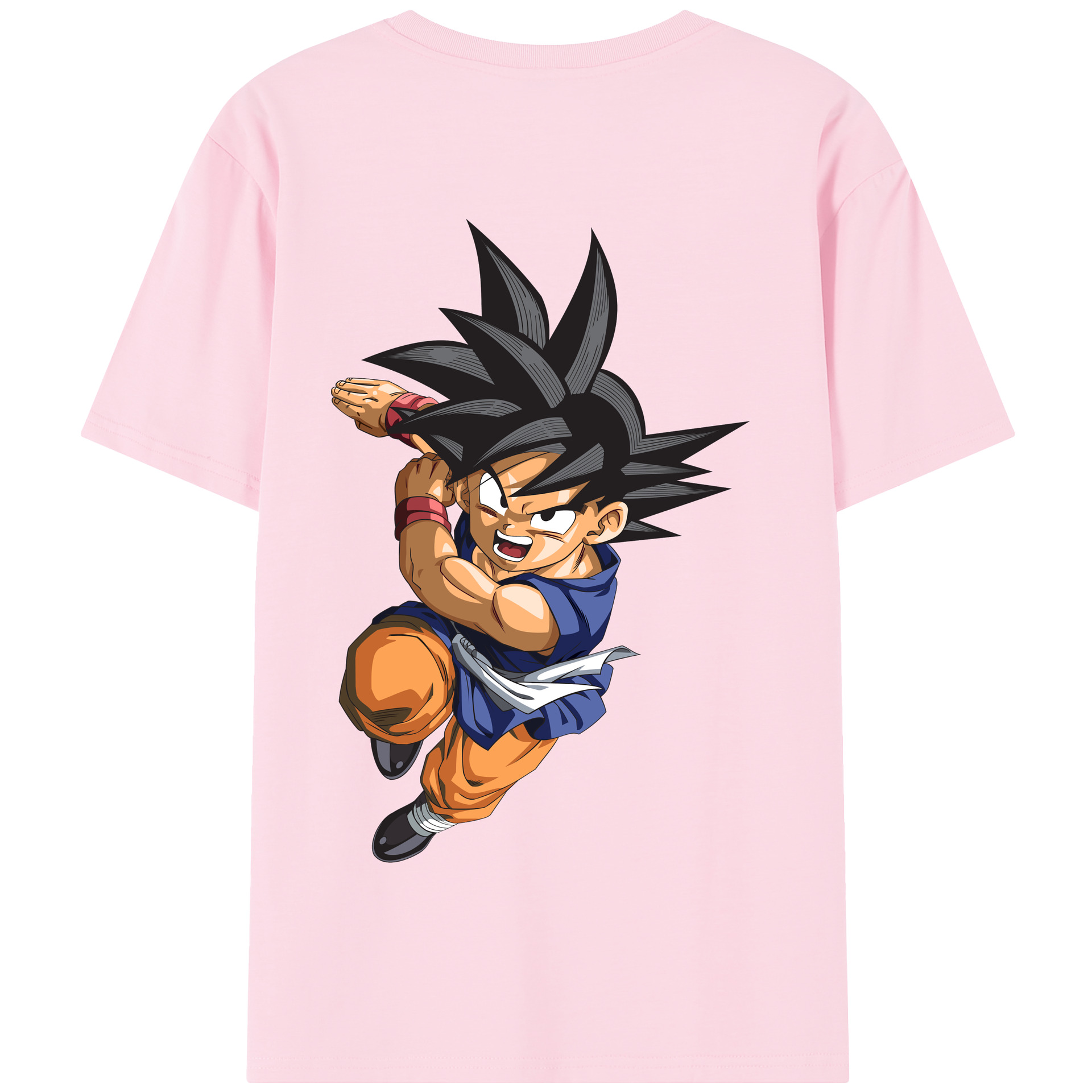 （画像用） ドラゴンボール 孫悟空（そん ごくう）Son Goku カカロット DRAGON BALL Kakarotto 綿100％半袖Tシャツ（背面プリント）
