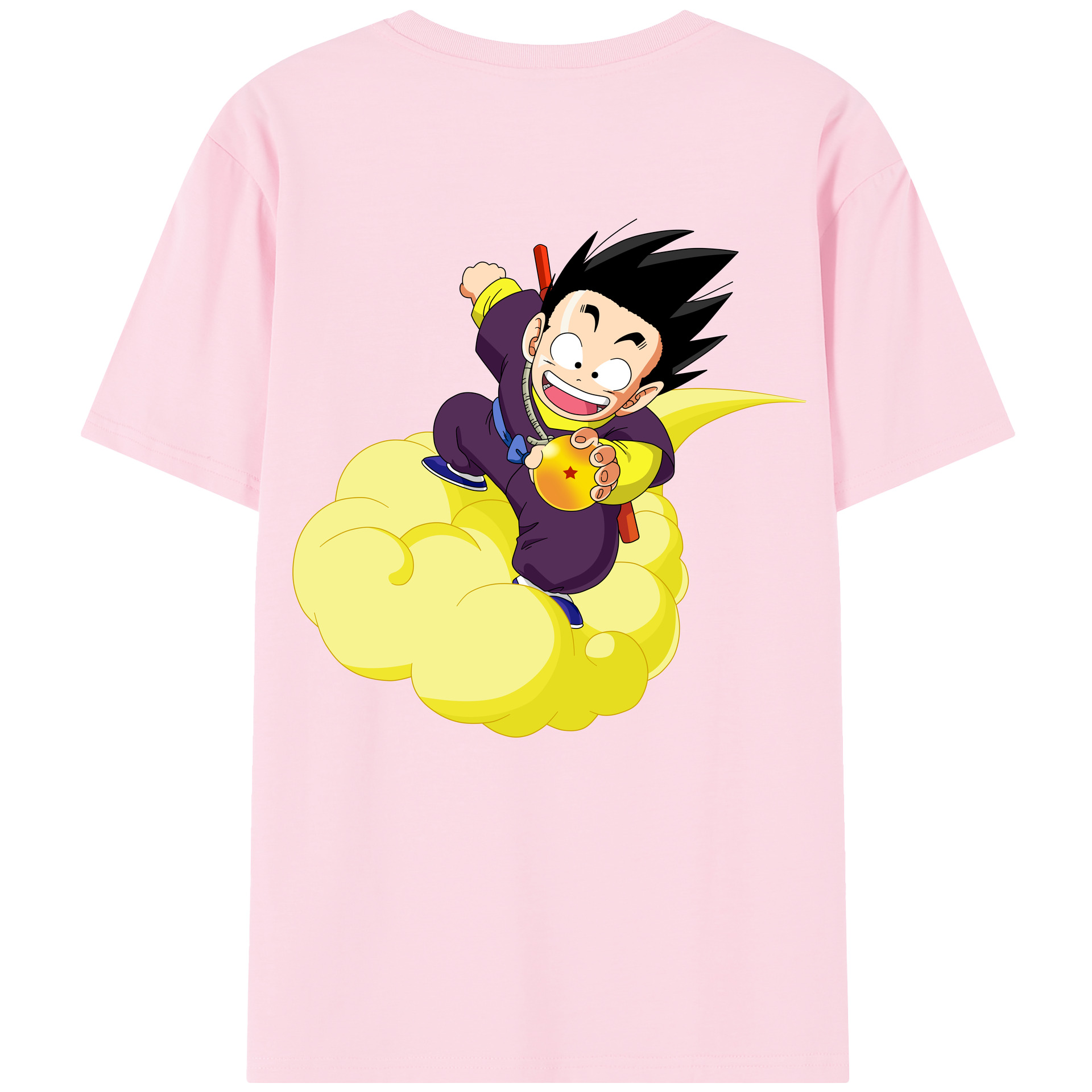 （画像用） ドラゴンボール 孫悟空（そん ごくう）Son Goku カカロット DRAGON BALL Kakarotto 綿100％半袖Tシャツ（背面プリント）