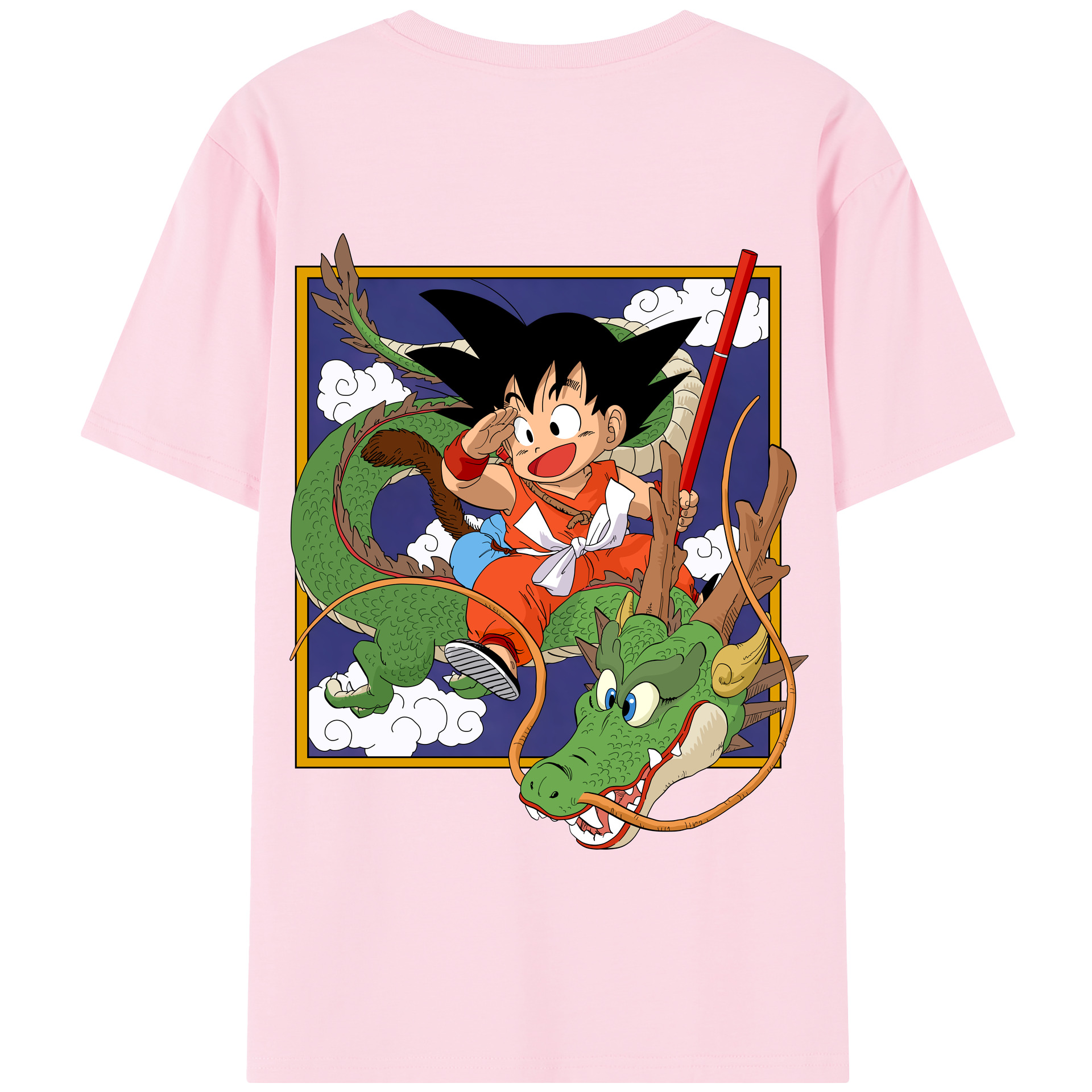 （画像用） ドラゴンボール 孫悟空（そん ごくう）Son Goku カカロット DRAGON BALL Kakarotto 綿100％半袖Tシャツ（背面プリント）