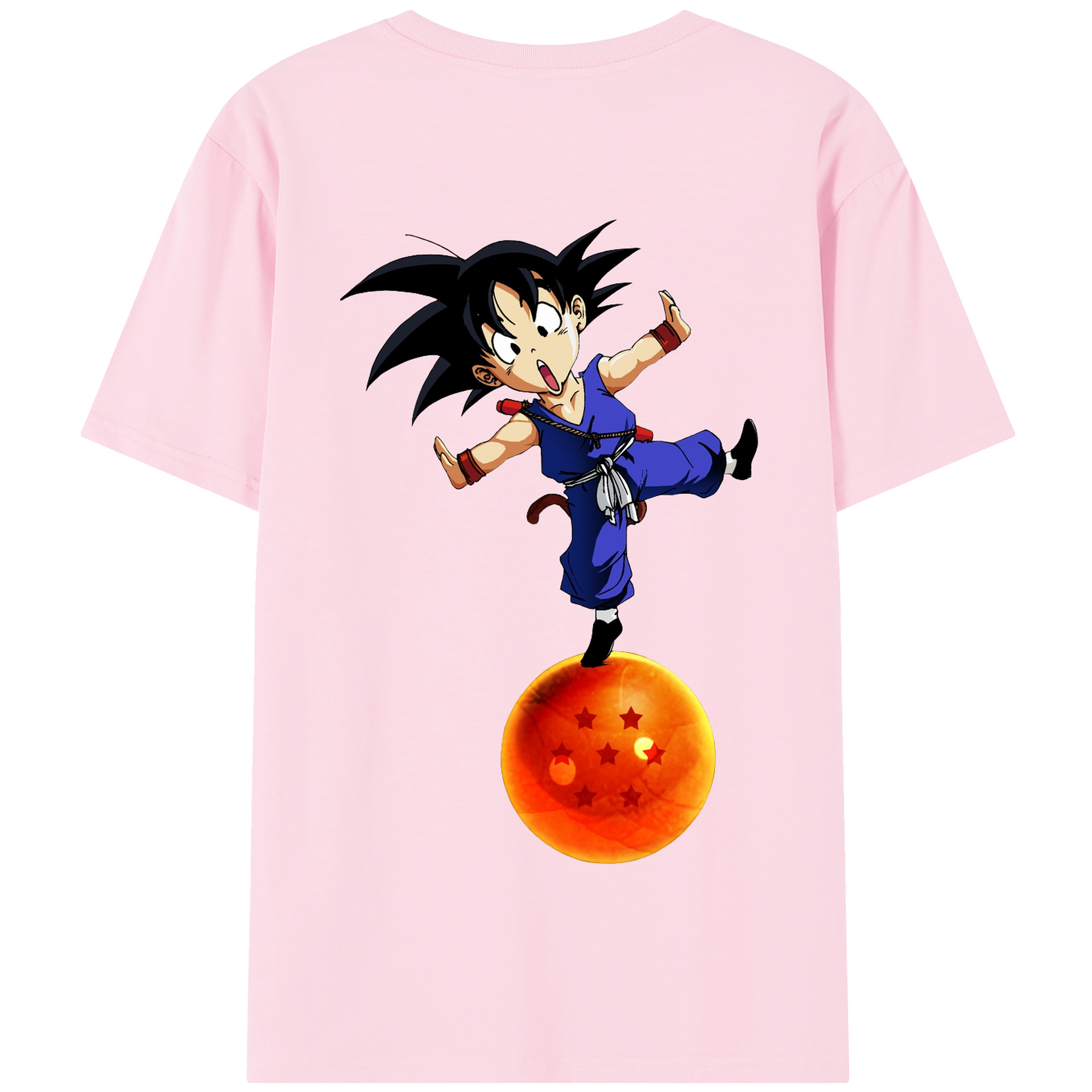 （画像用） ドラゴンボール 孫悟空（そん ごくう）Son Goku カカロット DRAGON BALL Kakarotto 綿100％半袖Tシャツ（背面プリント）