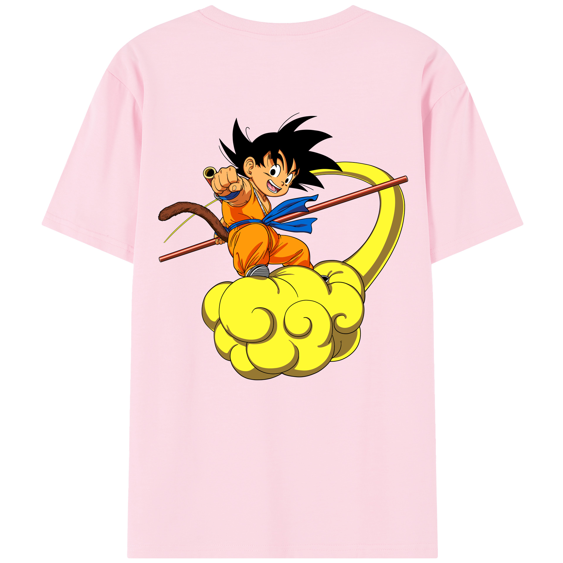 （画像用） ドラゴンボール 孫悟空（そん ごくう）Son Goku カカロット DRAGON BALL Kakarotto 綿100％半袖Tシャツ（背面プリント）