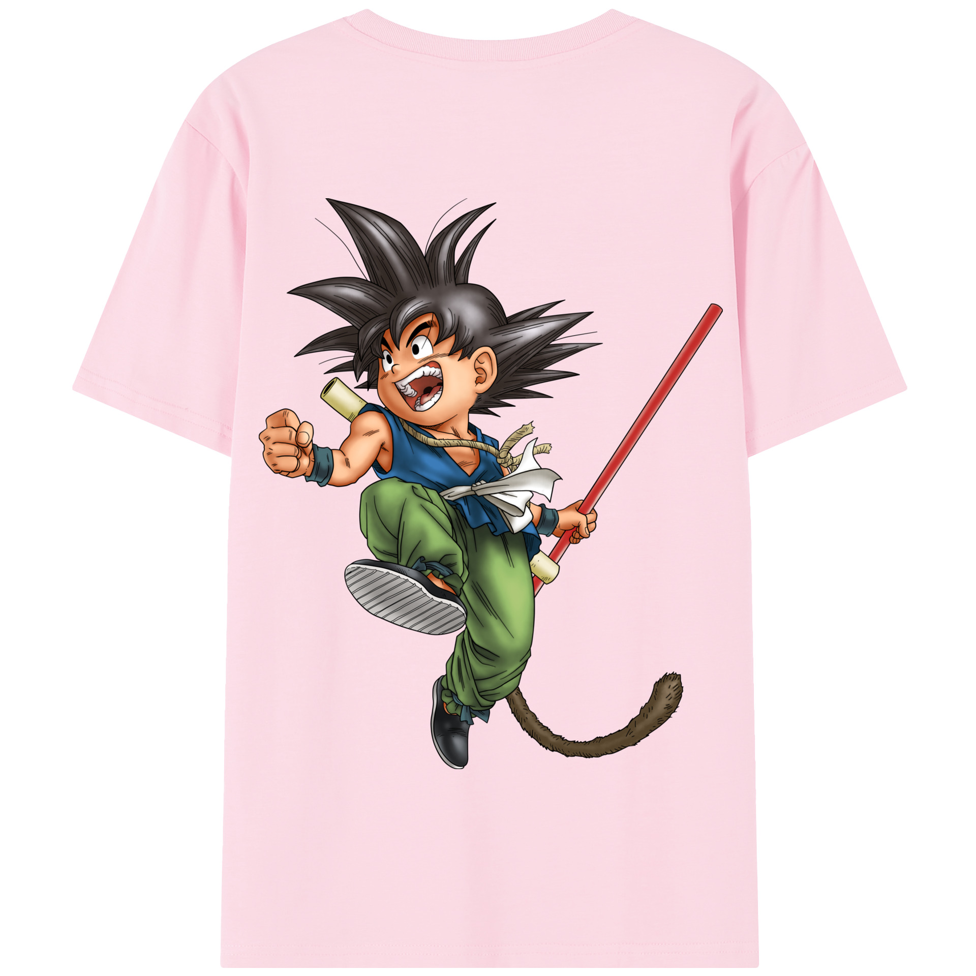 （画像用） ドラゴンボール 孫悟空（そん ごくう）Son Goku カカロット DRAGON BALL Kakarotto 綿100％半袖Tシャツ（背面プリント）