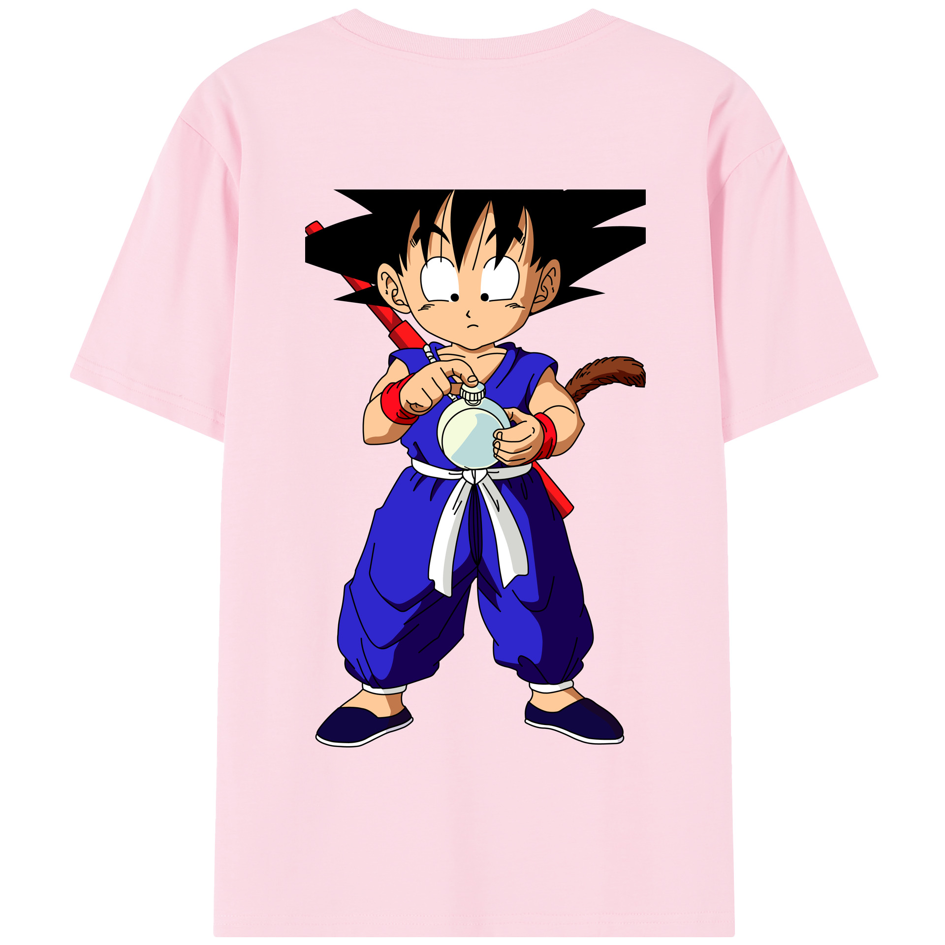 （画像用） ドラゴンボール 孫悟空（そん ごくう）Son Goku カカロット DRAGON BALL Kakarotto 綿100％半袖Tシャツ（背面プリント）