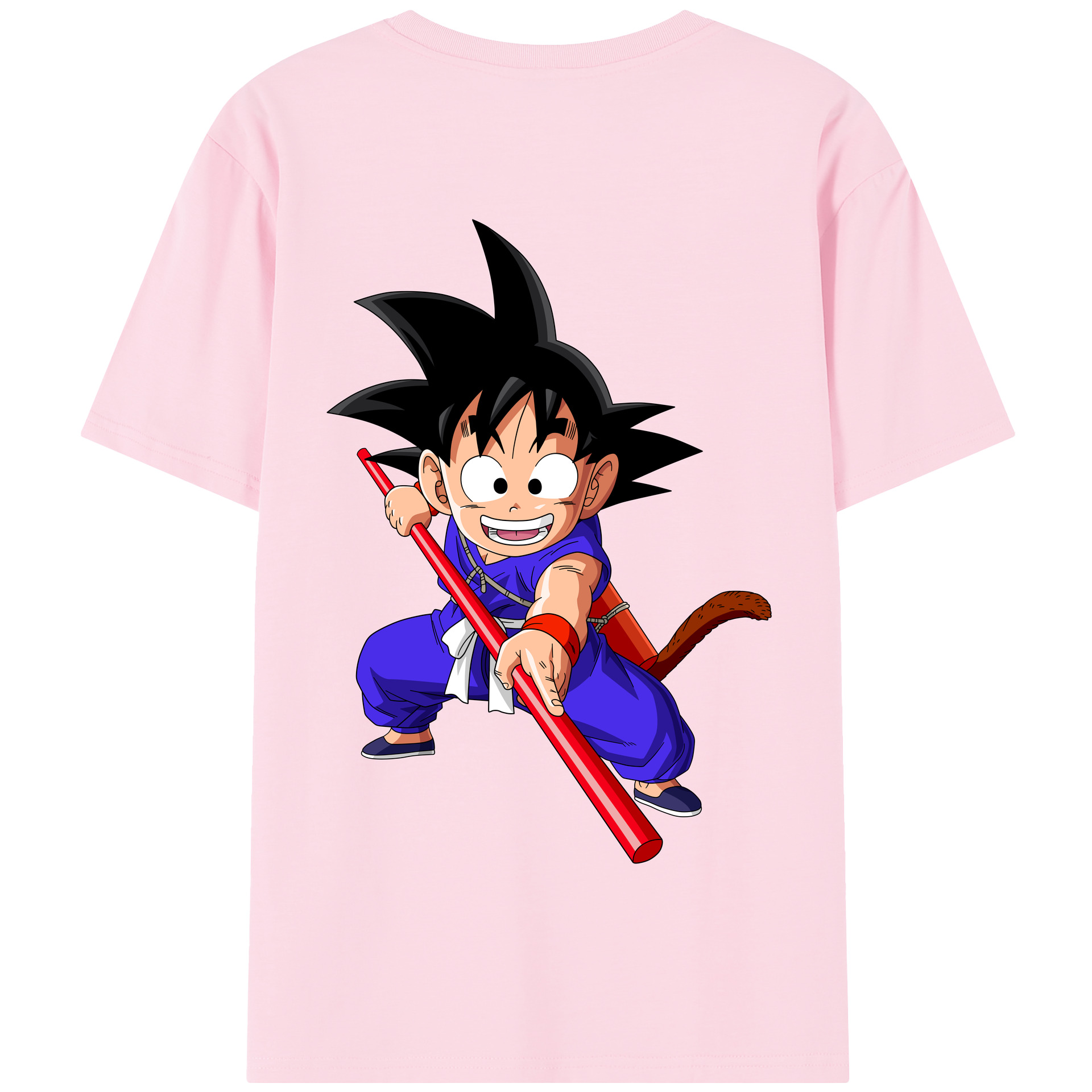 （画像用） ドラゴンボール 孫悟空（そん ごくう）Son Goku カカロット DRAGON BALL Kakarotto 綿100％半袖Tシャツ（背面プリント）