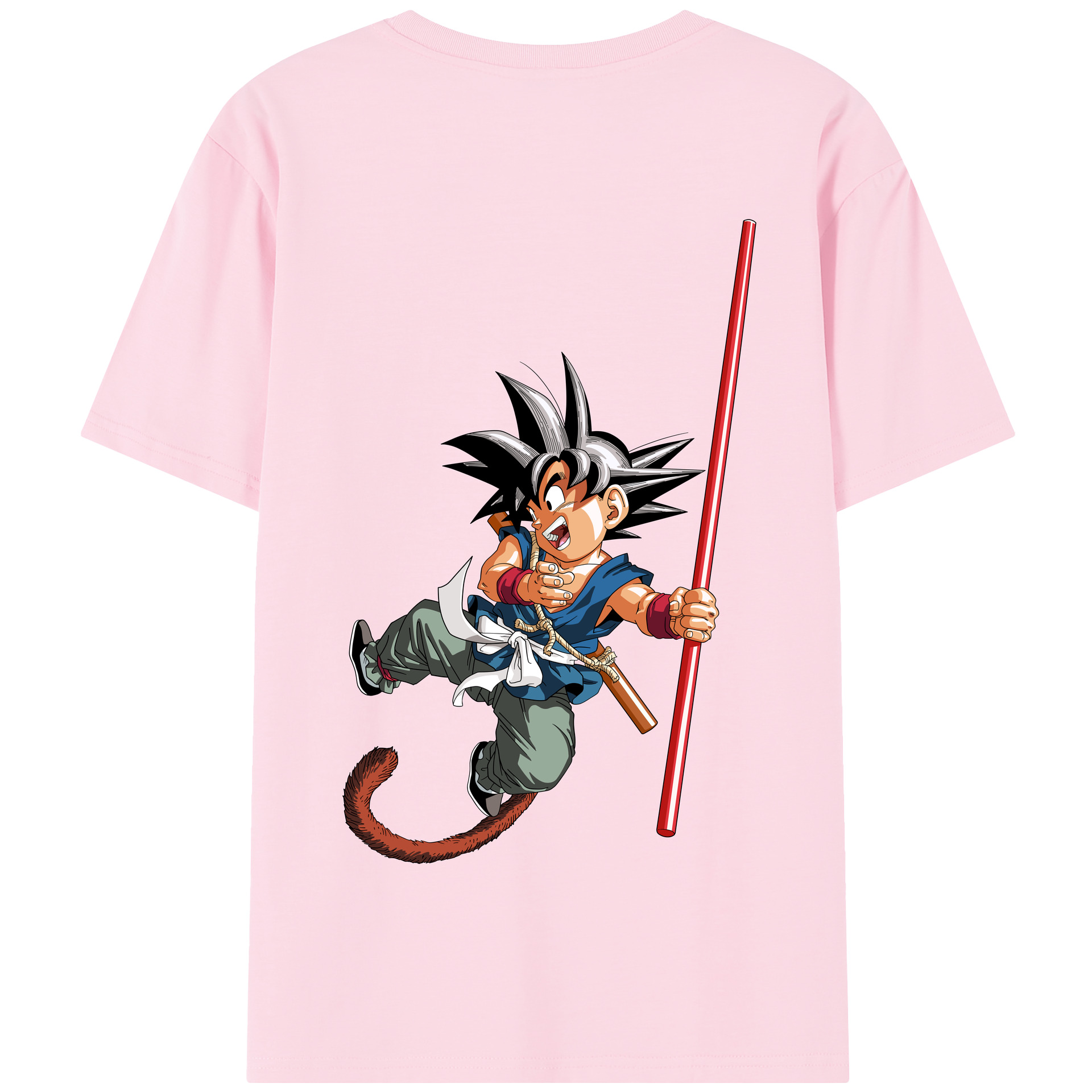 （画像用） ドラゴンボール 孫悟空（そん ごくう）Son Goku カカロット DRAGON BALL Kakarotto 綿100％半袖Tシャツ（背面プリント）