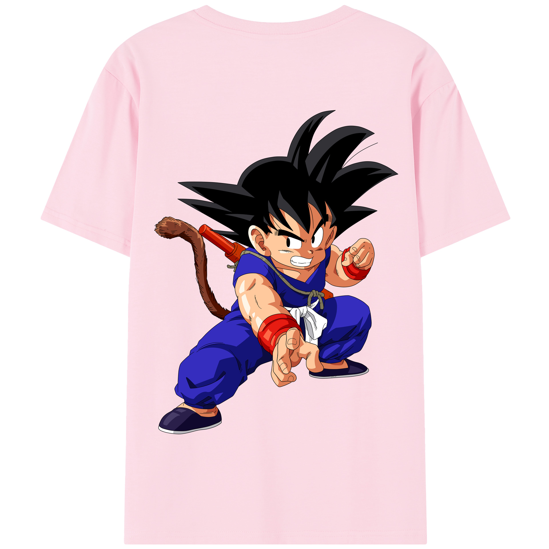 （画像用） ドラゴンボール 孫悟空（そん ごくう）Son Goku カカロット DRAGON BALL Kakarotto 綿100％半袖Tシャツ（背面プリント）