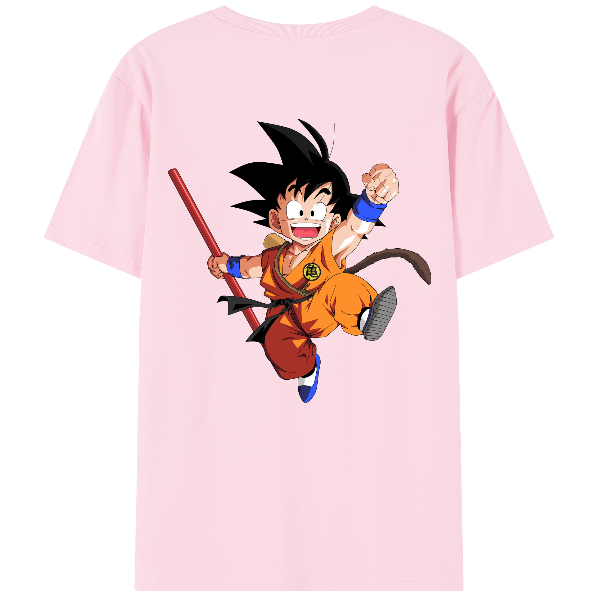 （画像用） ドラゴンボール 孫悟空（そん ごくう）Son Goku カカロット DRAGON BALL Kakarotto 綿100％半袖Tシャツ（背面プリント）