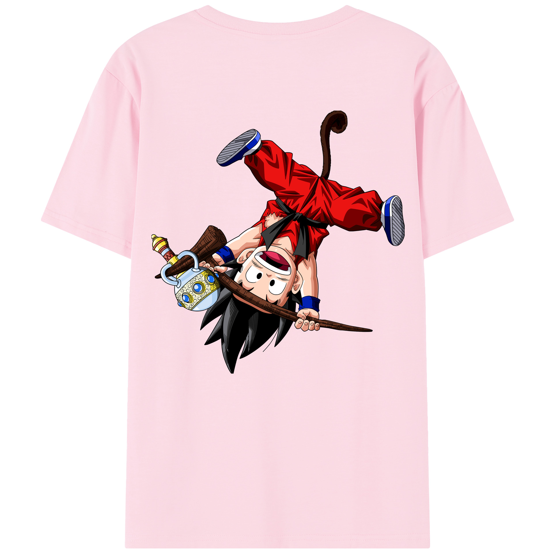 （画像用） ドラゴンボール 孫悟空（そん ごくう）Son Goku カカロット DRAGON BALL Kakarotto 綿100％半袖Tシャツ（背面プリント）