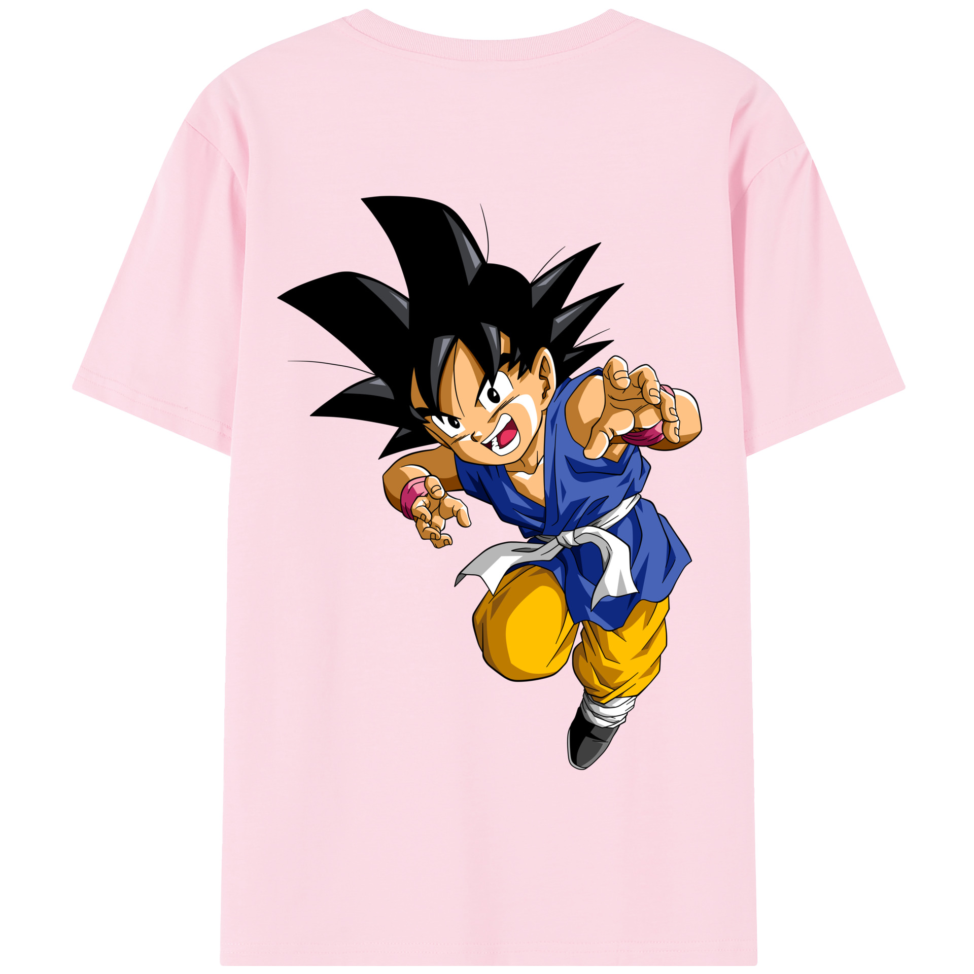 （画像用） ドラゴンボール 孫悟空（そん ごくう）Son Goku カカロット DRAGON BALL Kakarotto 綿100％半袖Tシャツ（背面プリント）