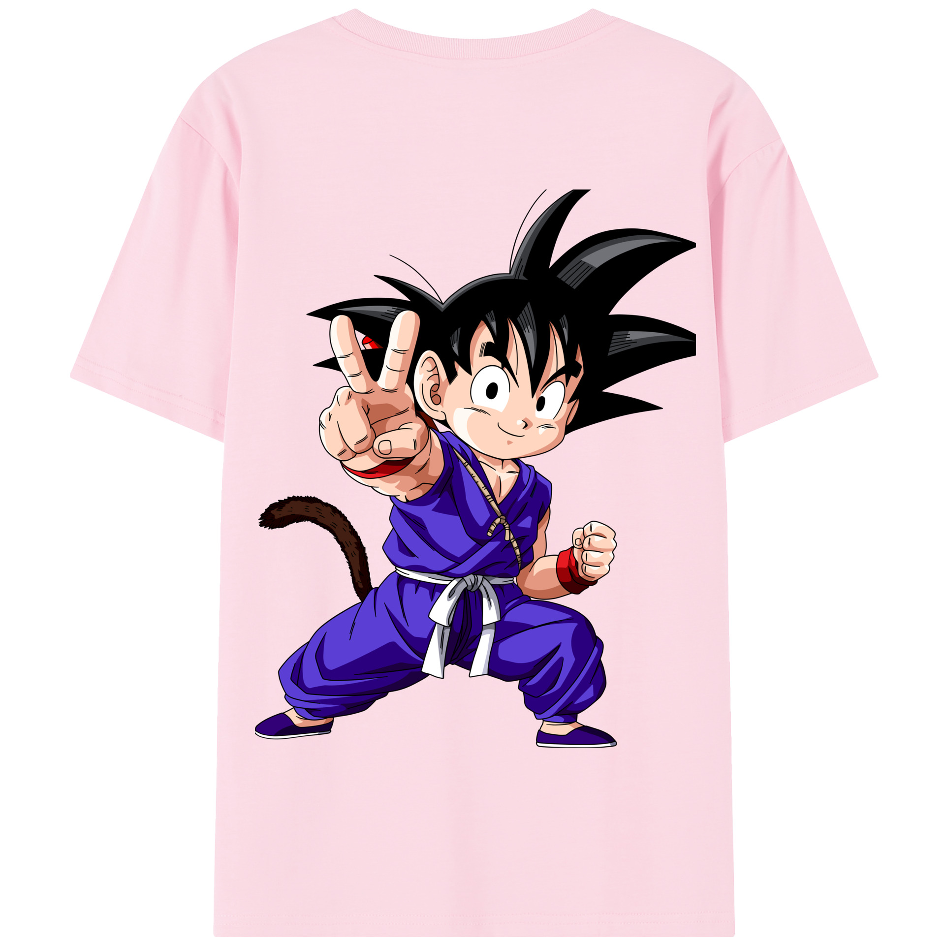 （画像用） ドラゴンボール 孫悟空（そん ごくう）Son Goku カカロット DRAGON BALL Kakarotto 綿100％半袖Tシャツ（背面プリント）
