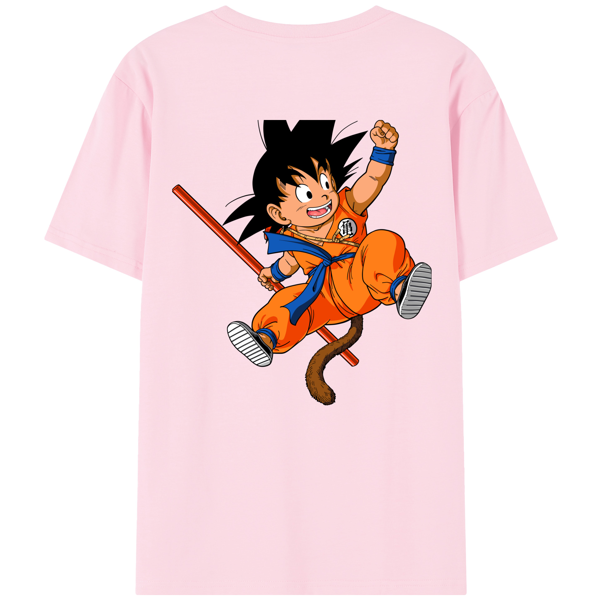 （画像用） ドラゴンボール 孫悟空（そん ごくう）Son Goku カカロット DRAGON BALL Kakarotto 綿100％半袖Tシャツ（背面プリント）