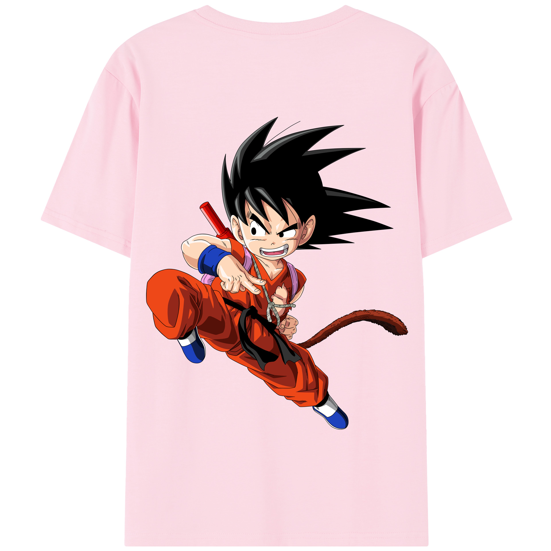 （画像用） ドラゴンボール 孫悟空（そん ごくう）Son Goku カカロット DRAGON BALL Kakarotto 綿100％半袖Tシャツ（背面プリント）