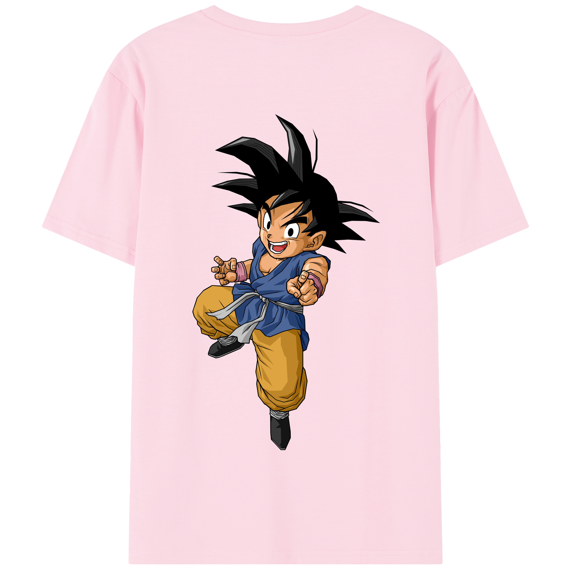 （画像用） ドラゴンボール 孫悟空（そん ごくう）Son Goku カカロット DRAGON BALL Kakarotto 綿100％半袖Tシャツ（背面プリント）