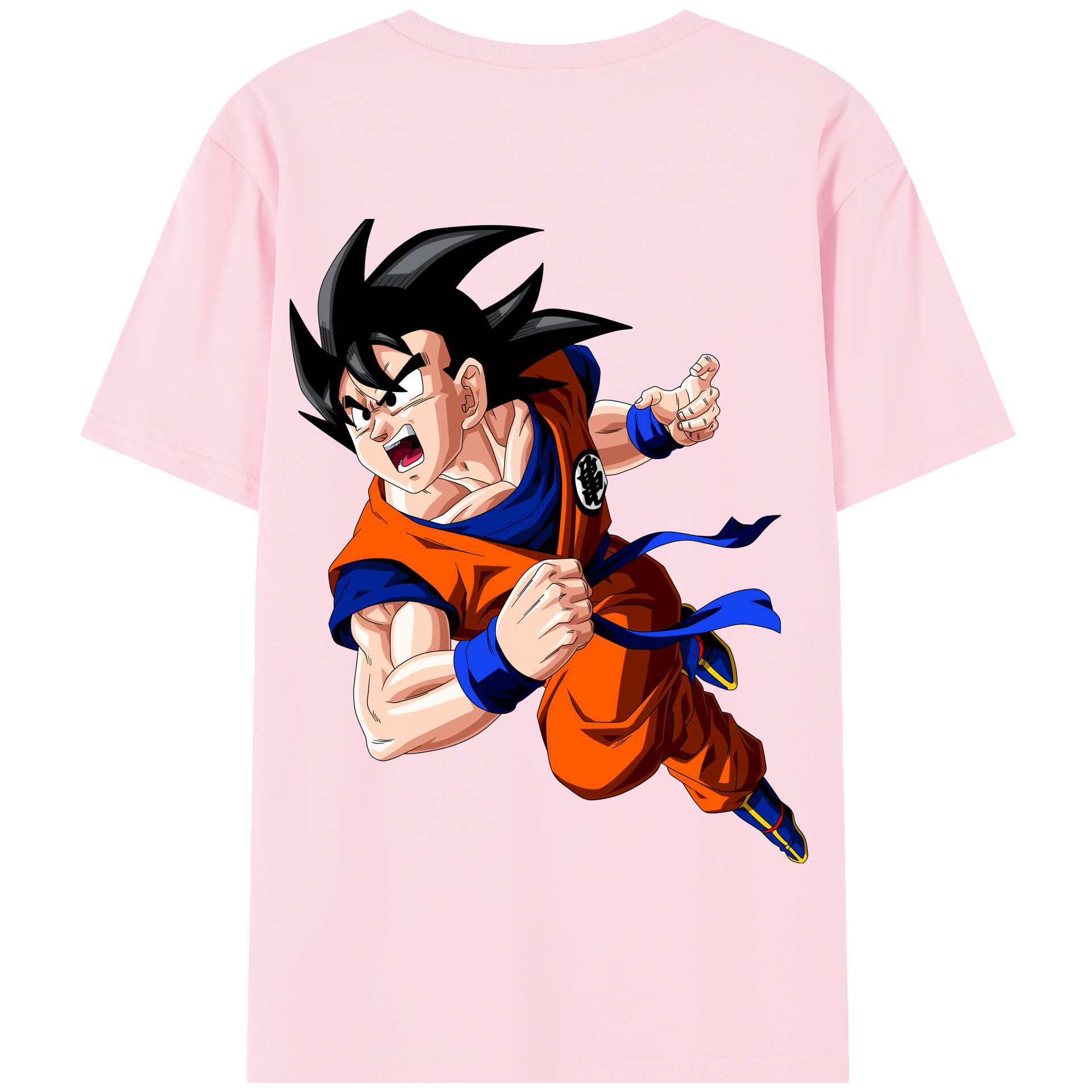 （画像用） ドラゴンボール 孫悟空（そん ごくう）Son Goku カカロット DRAGON BALL Kakarotto 綿100％半袖Tシャツ（背面プリント）