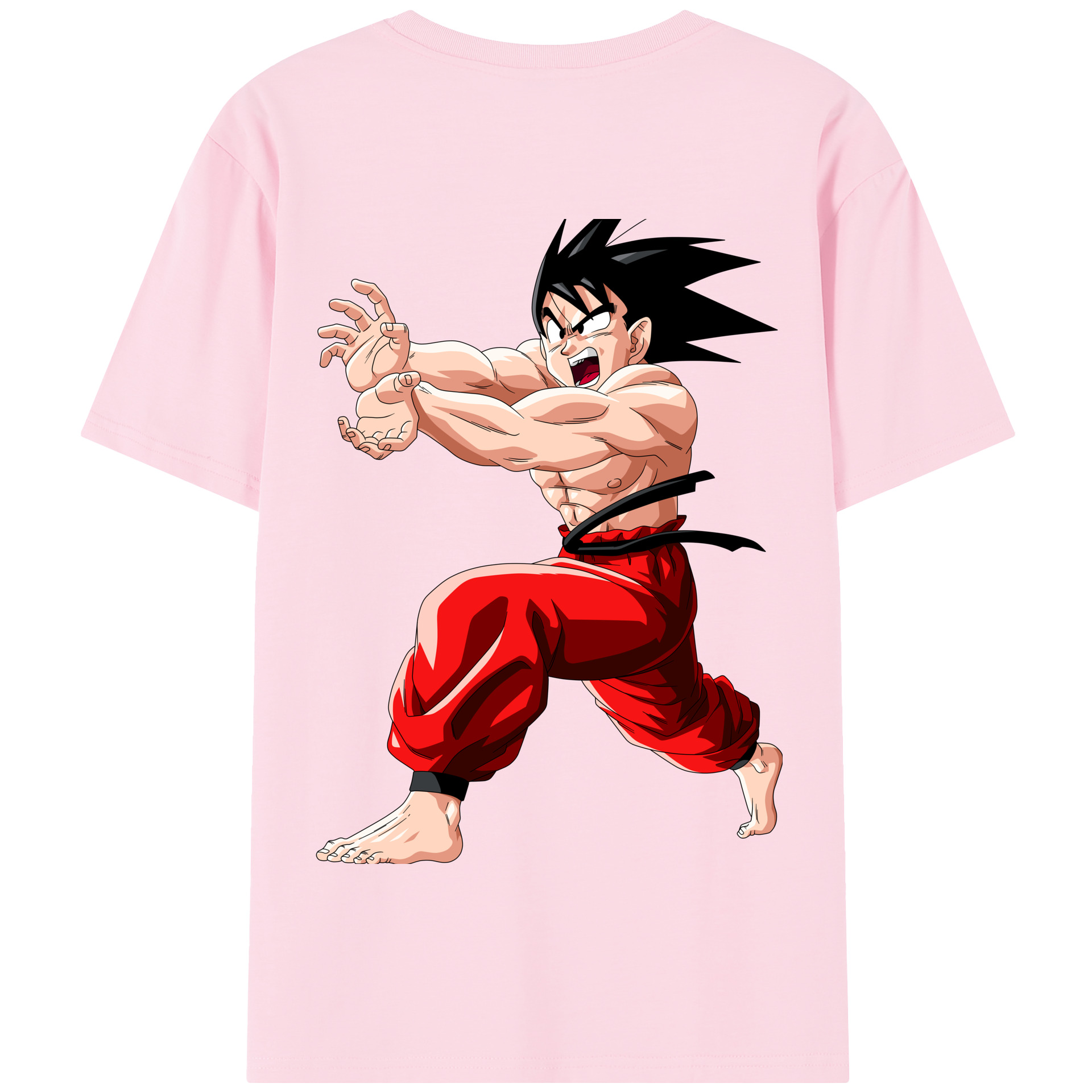 （画像用） ドラゴンボール 孫悟空（そん ごくう）Son Goku カカロット DRAGON BALL Kakarotto 綿100％半袖Tシャツ（背面プリント）