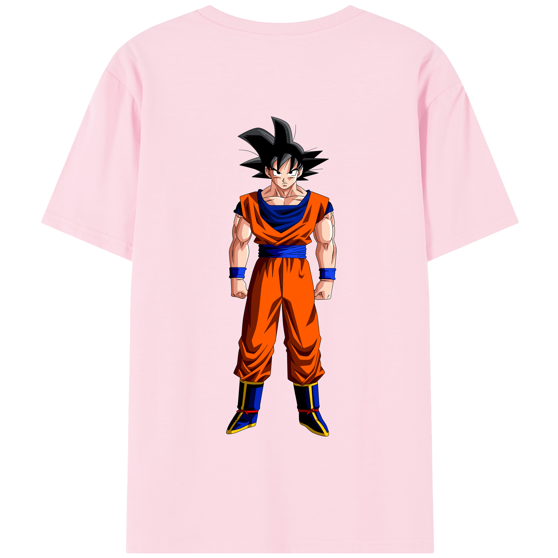 （画像用） ドラゴンボール 孫悟空（そん ごくう）Son Goku カカロット DRAGON BALL Kakarotto 綿100％半袖Tシャツ（背面プリント）