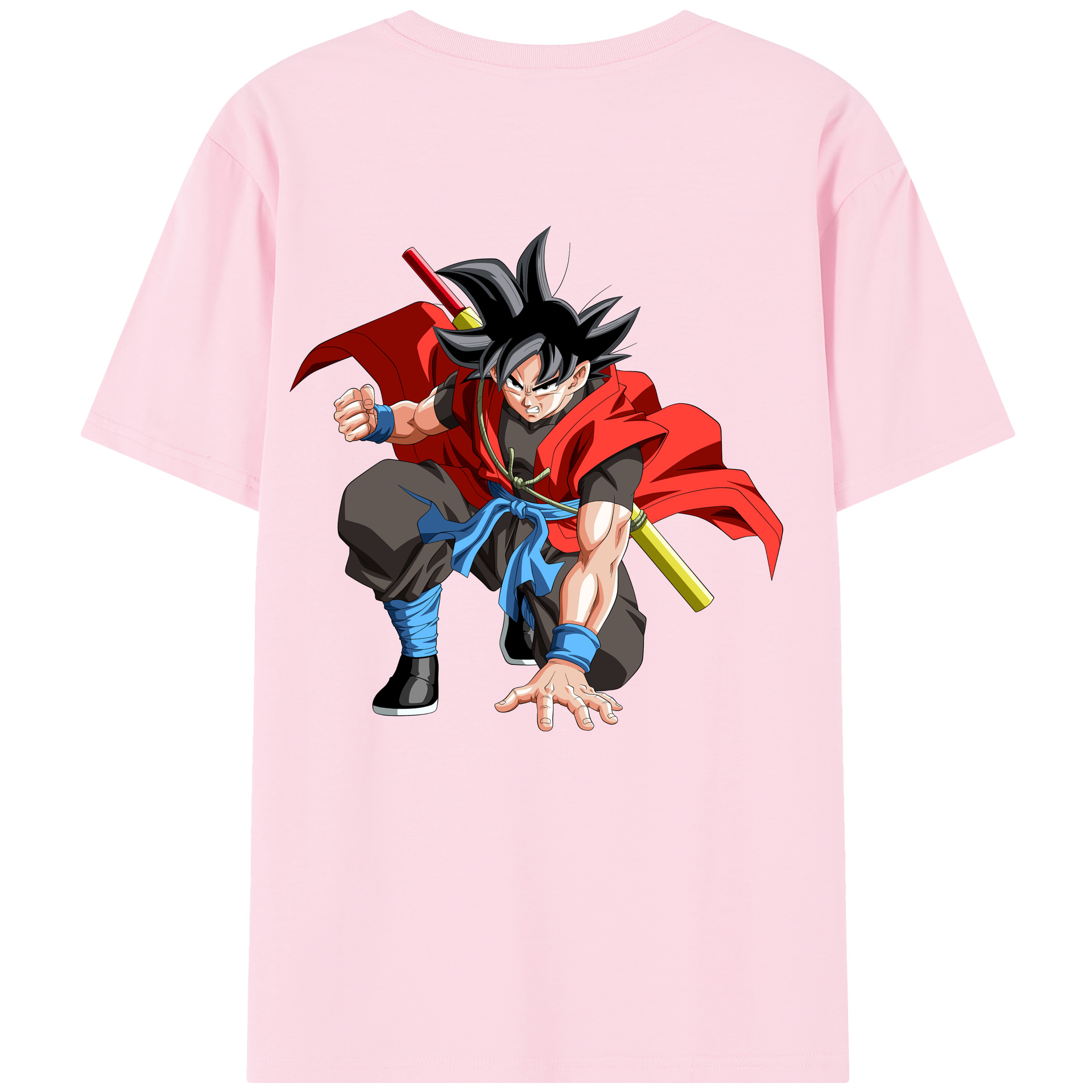 （画像用） ドラゴンボール 孫悟空（そん ごくう）Son Goku カカロット DRAGON BALL Kakarotto 綿100％半袖Tシャツ（背面プリント）