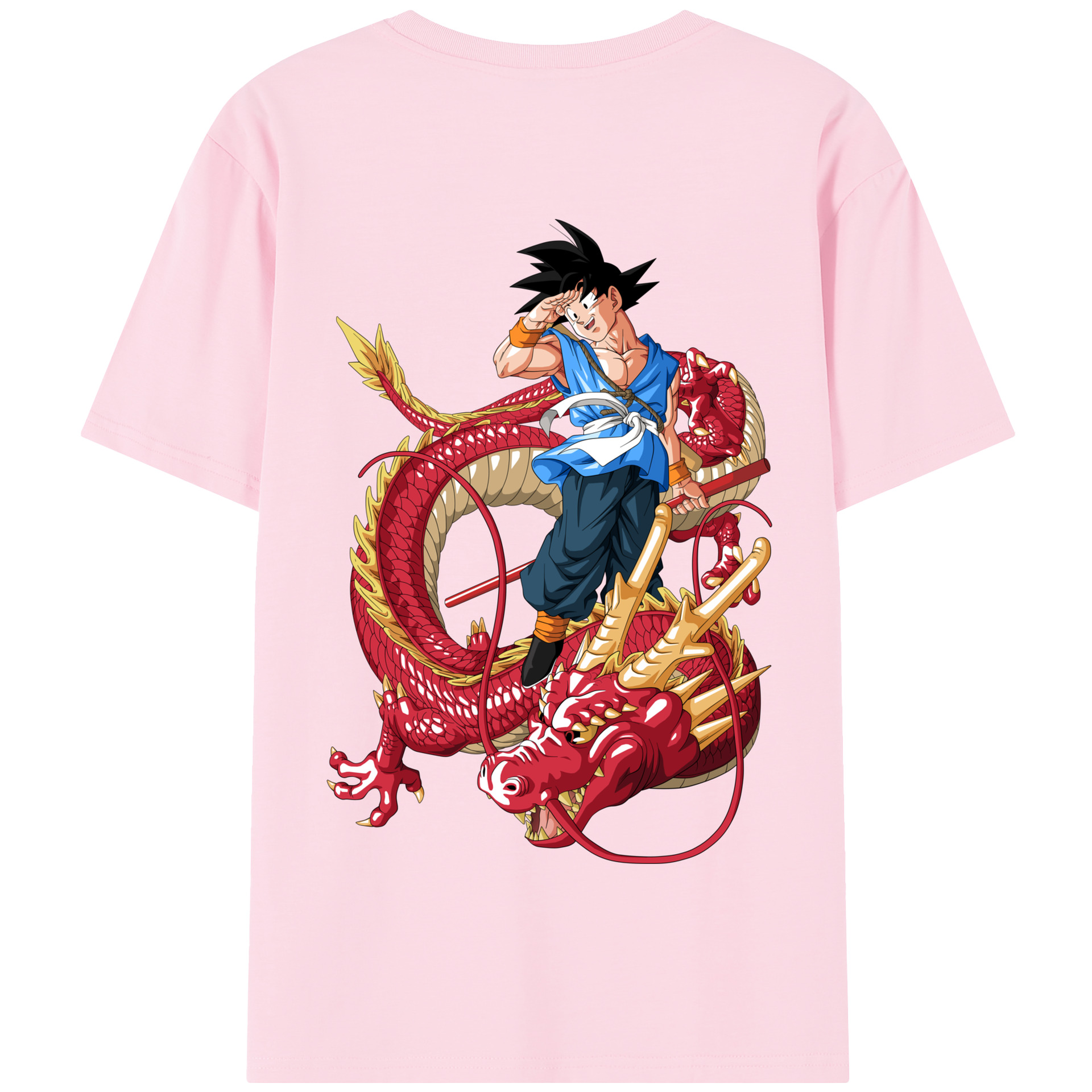 （画像用） ドラゴンボール 孫悟空（そん ごくう）Son Goku カカロット DRAGON BALL Kakarotto 綿100％半袖Tシャツ（背面プリント）