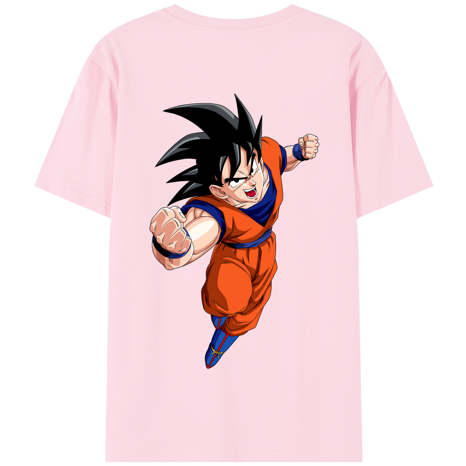 （画像用） ドラゴンボール 孫悟空（そん ごくう）Son Goku カカロット DRAGON BALL Kakarotto 綿100％半袖Tシャツ（背面プリント）