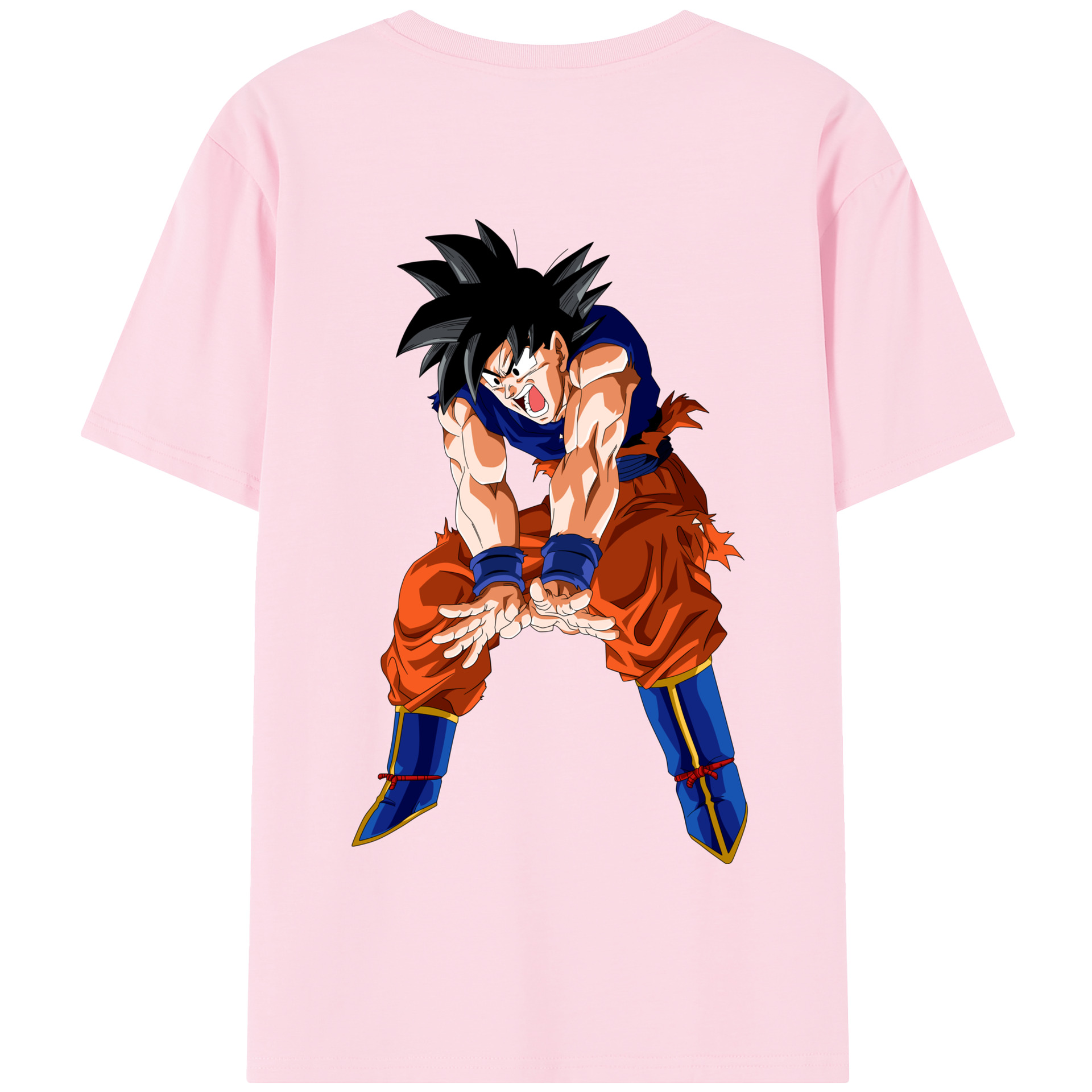 （画像用） ドラゴンボール 孫悟空（そん ごくう）Son Goku カカロット DRAGON BALL Kakarotto 綿100％半袖Tシャツ（背面プリント）