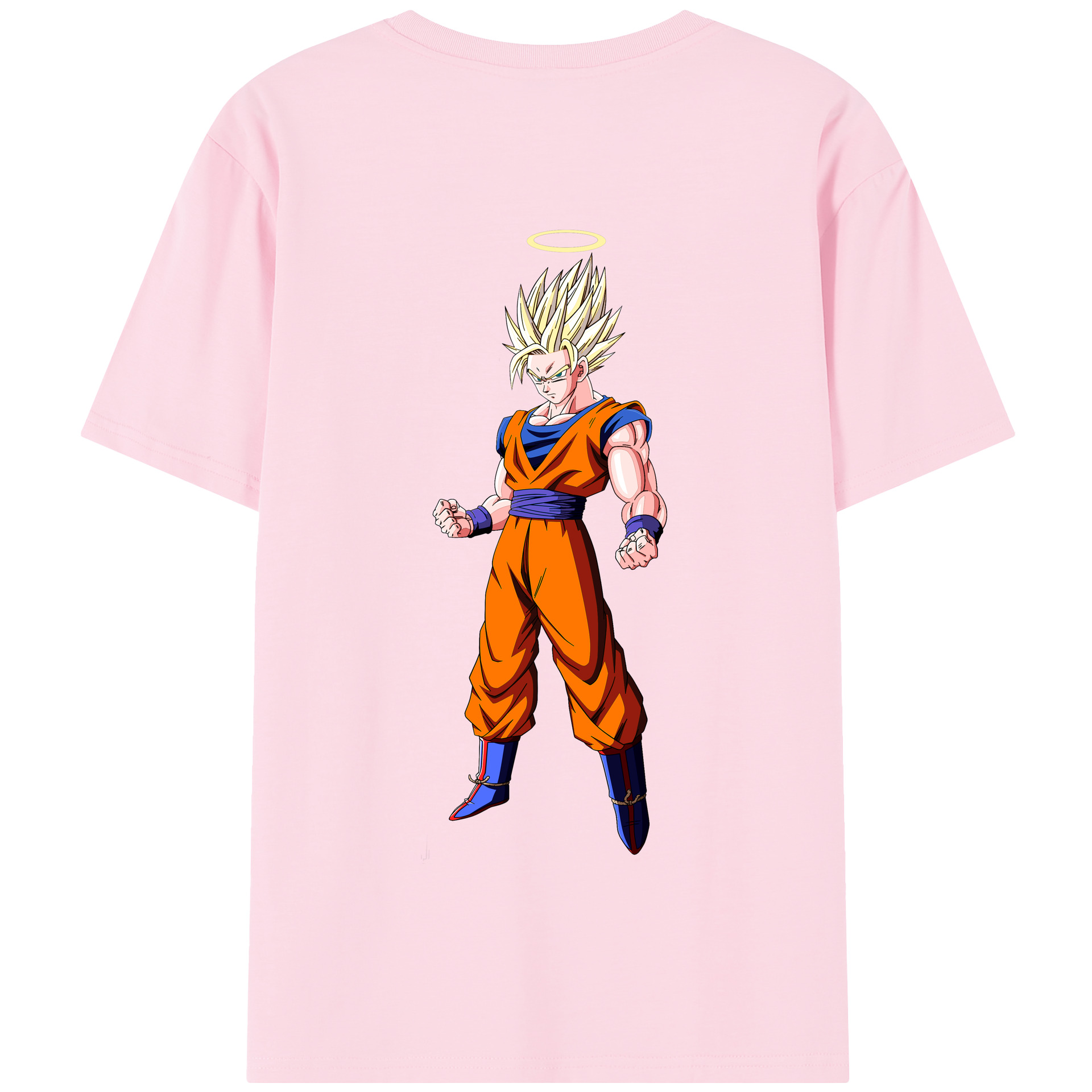 （画像用） ドラゴンボール 孫悟空（そん ごくう）Son Goku カカロット DRAGON BALL Kakarotto 綿100％半袖Tシャツ（背面プリント）