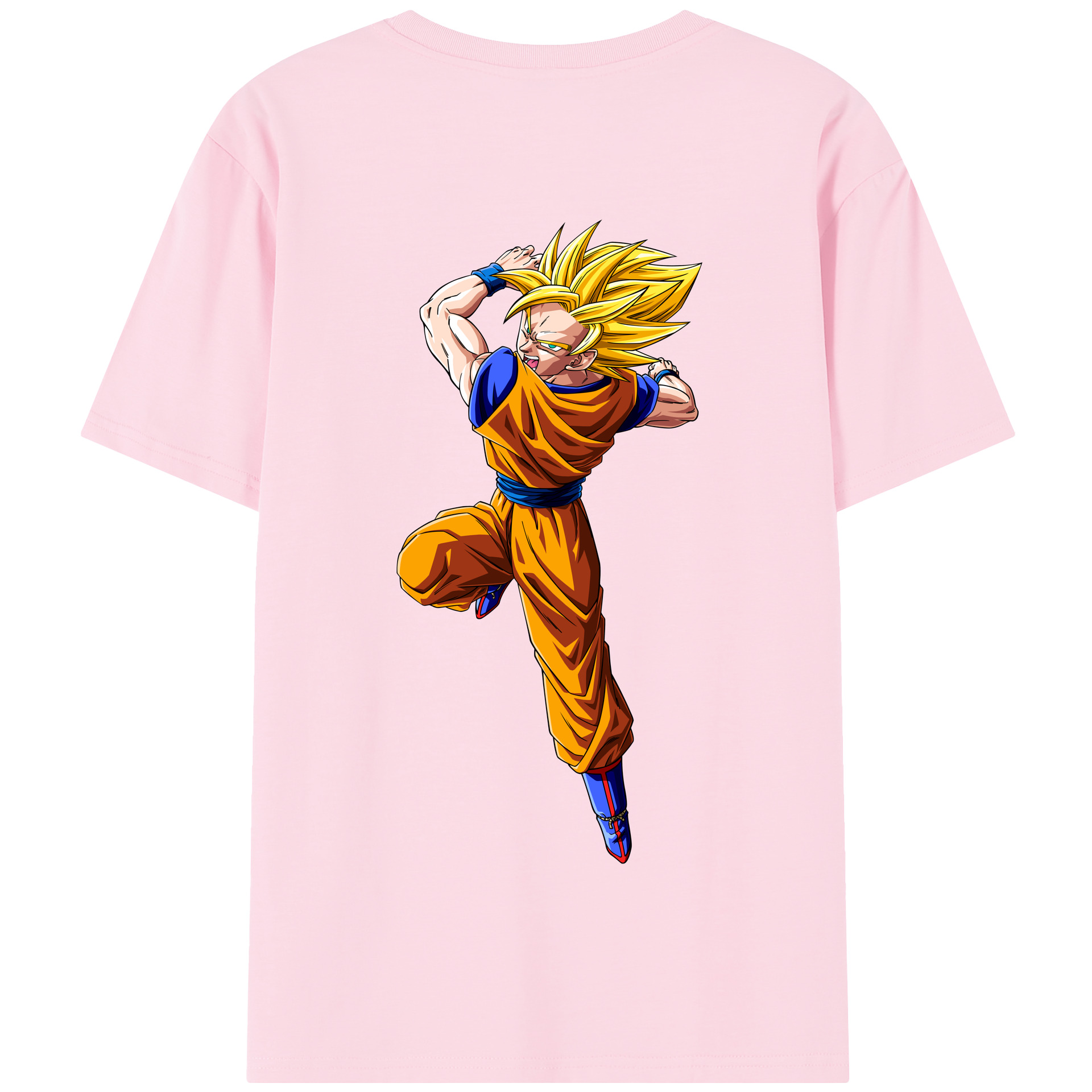 （画像用） ドラゴンボール 孫悟空（そん ごくう）Son Goku カカロット DRAGON BALL Kakarotto 綿100％半袖Tシャツ（背面プリント）