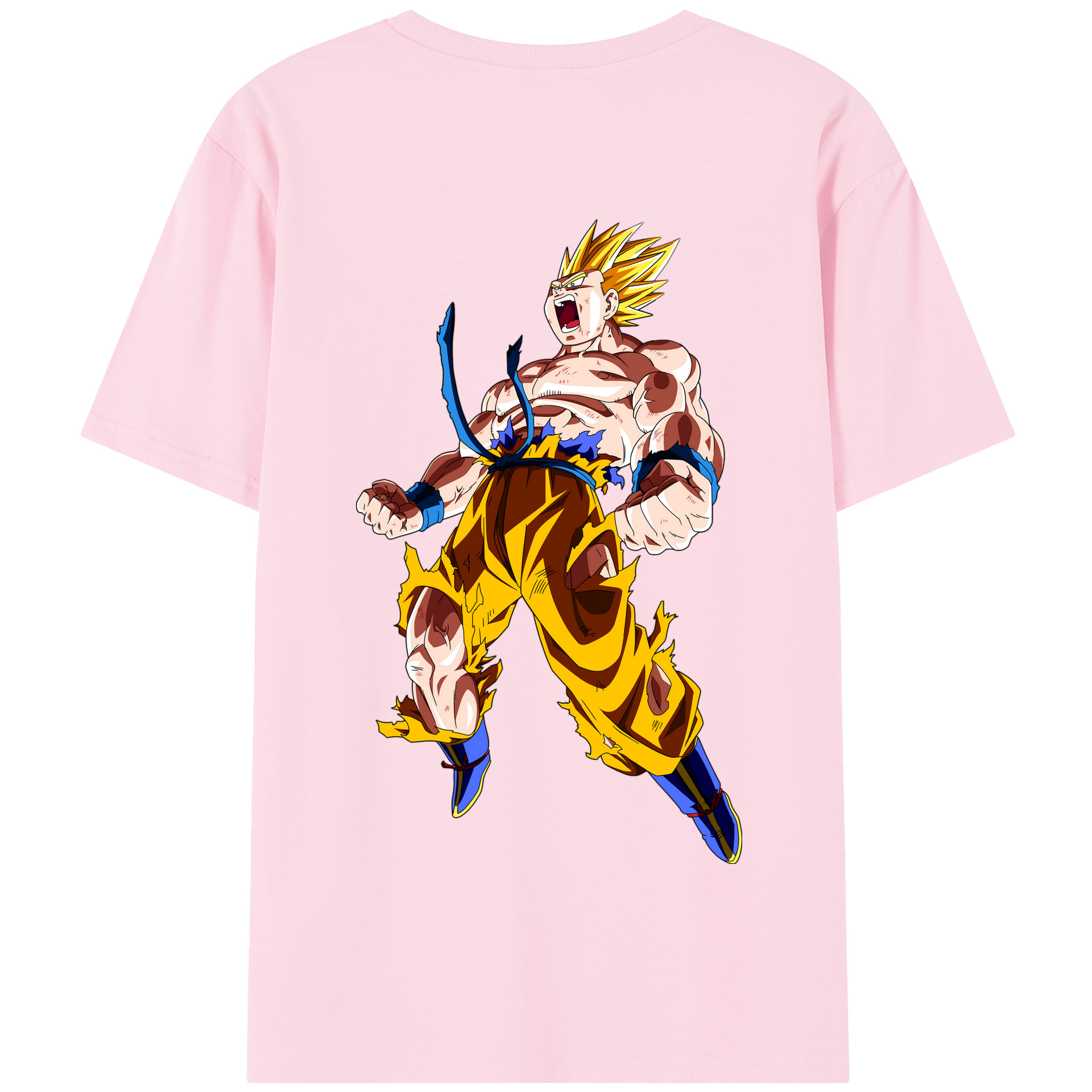 （画像用） ドラゴンボール 孫悟空（そん ごくう）Son Goku カカロット DRAGON BALL Kakarotto 綿100％半袖Tシャツ（背面プリント）