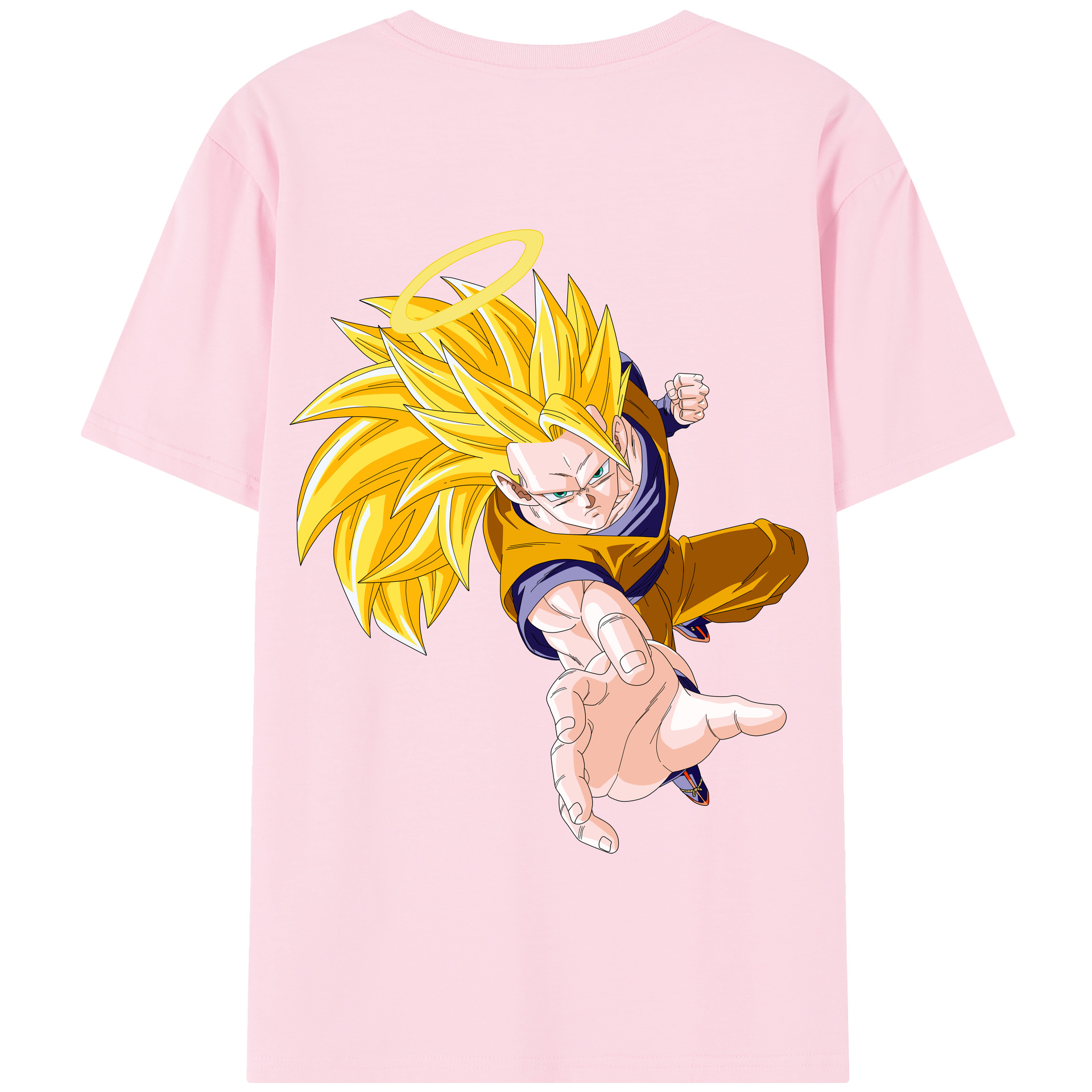 （画像用） ドラゴンボール 孫悟空（そん ごくう）Son Goku カカロット DRAGON BALL Kakarotto 綿100％半袖Tシャツ（背面プリント）