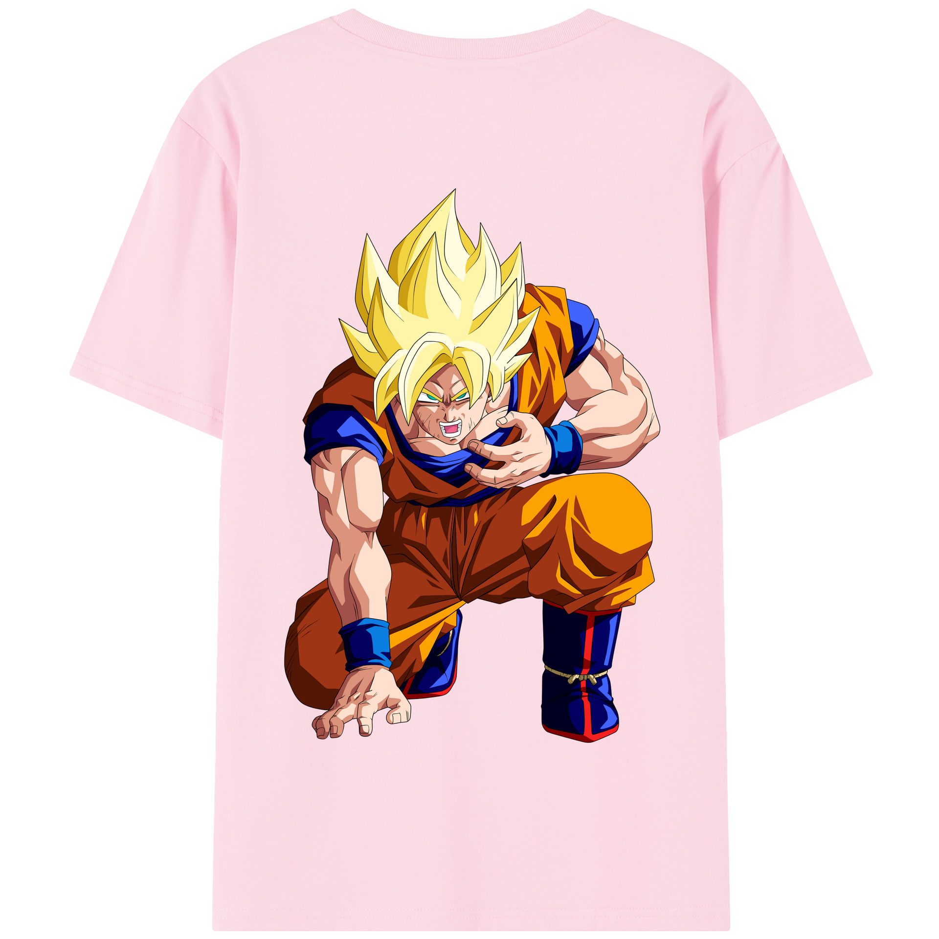 （画像用） ドラゴンボール 孫悟空（そん ごくう）Son Goku カカロット DRAGON BALL Kakarotto 綿100％半袖Tシャツ（背面プリント）