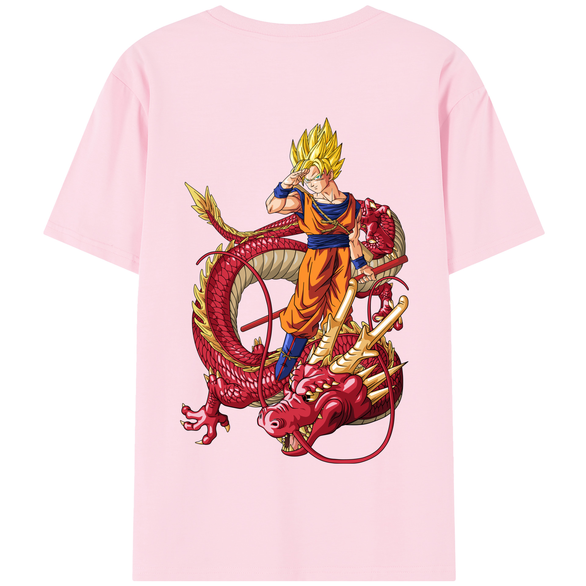 （画像用） ドラゴンボール 孫悟空（そん ごくう）Son Goku カカロット DRAGON BALL Kakarotto 綿100％半袖Tシャツ（背面プリント）