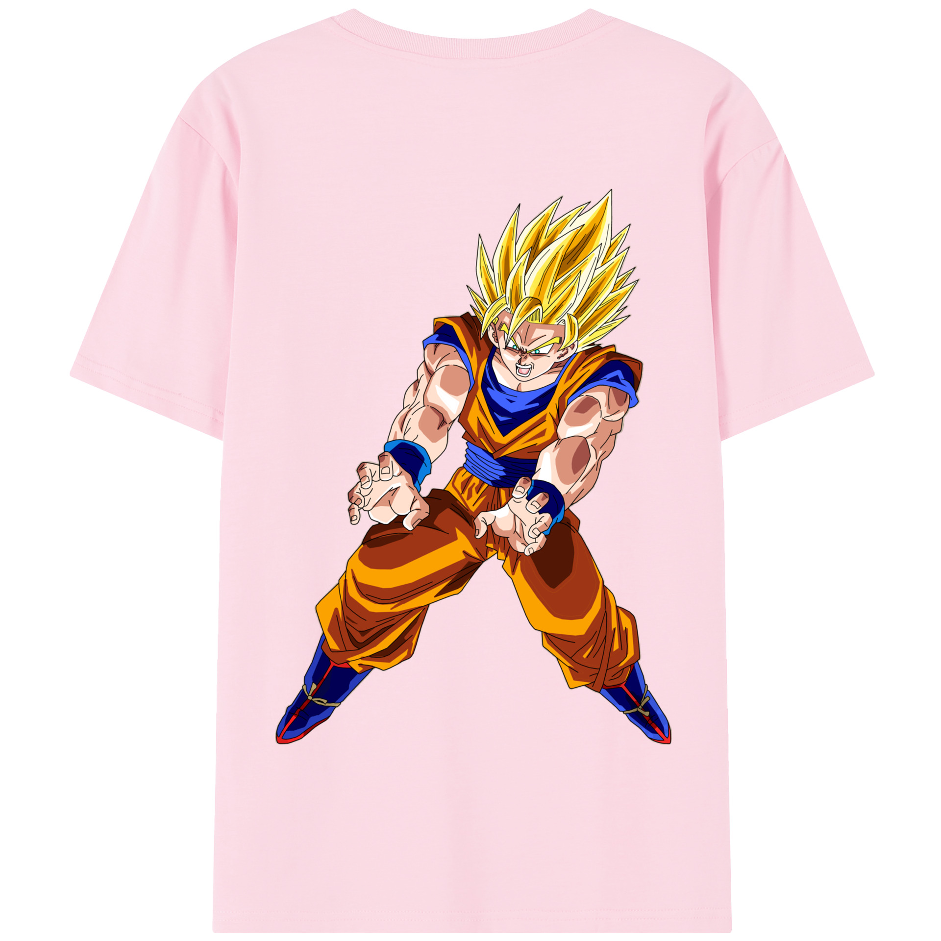 （画像用） ドラゴンボール 孫悟空（そん ごくう）Son Goku カカロット DRAGON BALL Kakarotto 綿100％半袖Tシャツ（背面プリント）