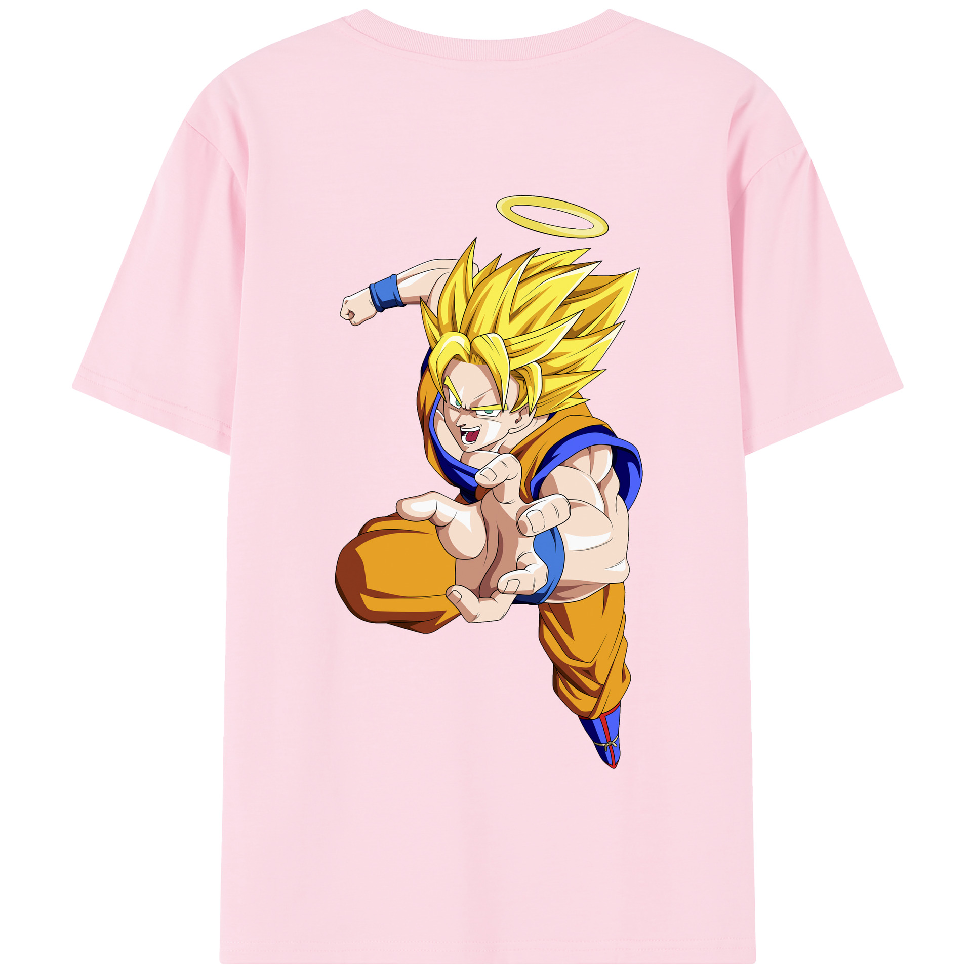 （画像用） ドラゴンボール 孫悟空（そん ごくう）Son Goku カカロット DRAGON BALL Kakarotto 綿100％半袖Tシャツ（背面プリント）